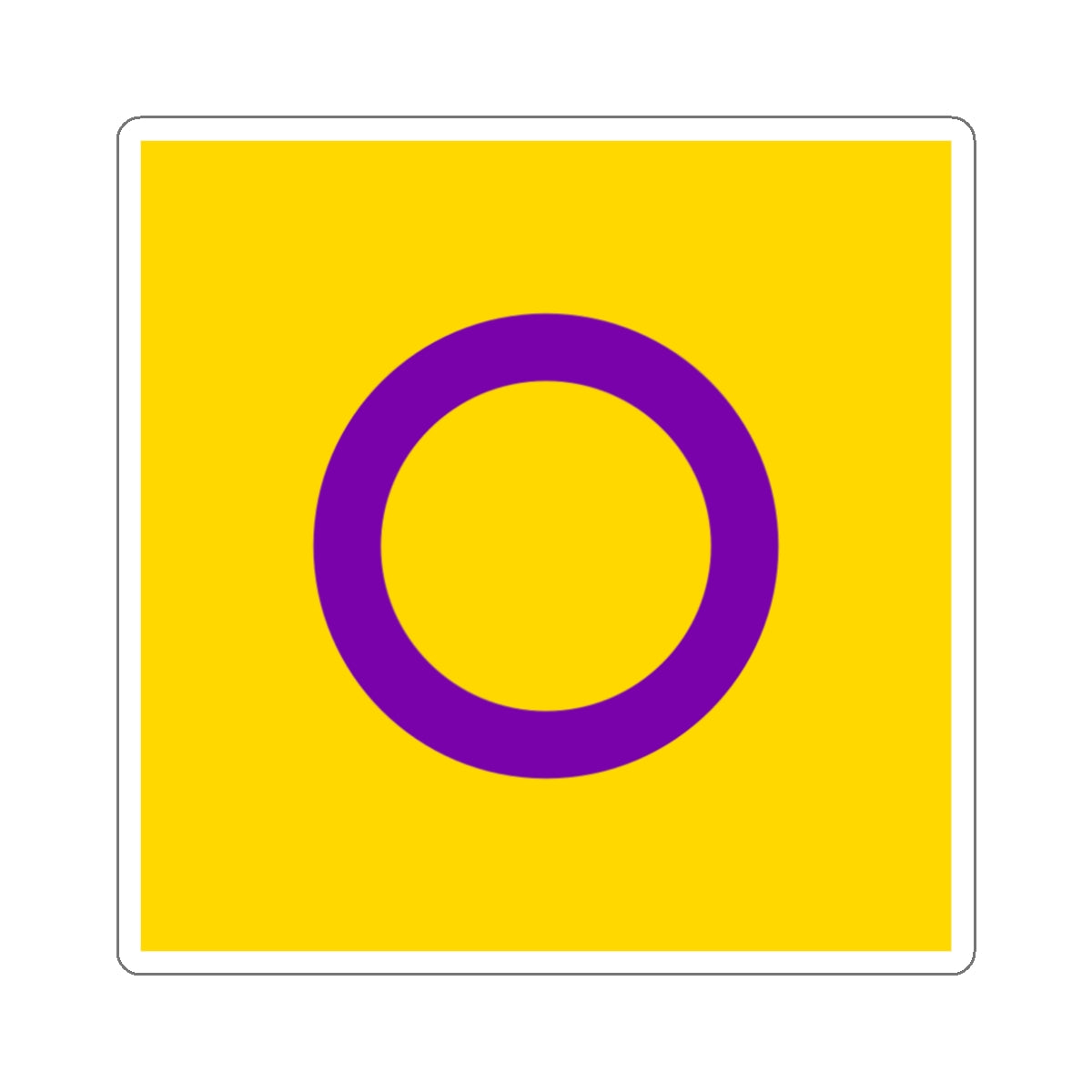 Intersex Pride Flag Die-Cut Sticker - EqualiTees.Me