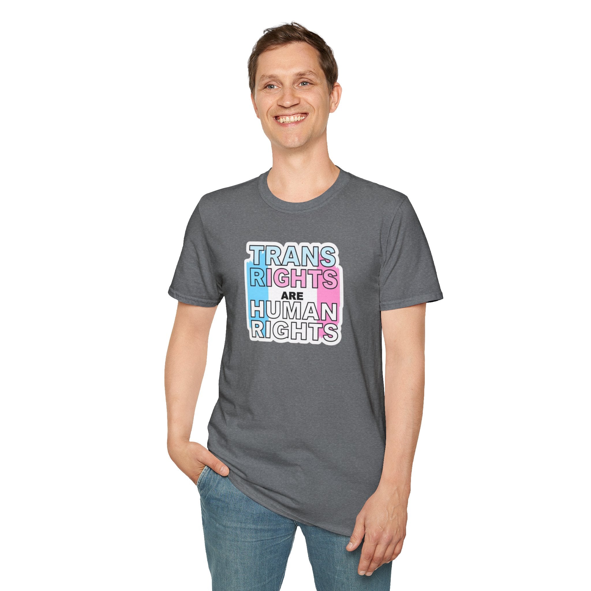 Trans Rights Unisex Softstyle T-Shirt - Support Equality & Trans Rights