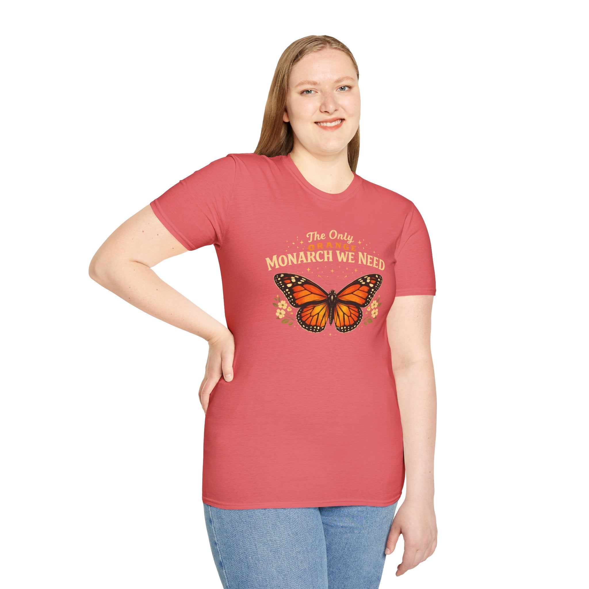 Monarch Butterfly T-Shirt — "The Only Orange Monarch We Need" No Kings Tee