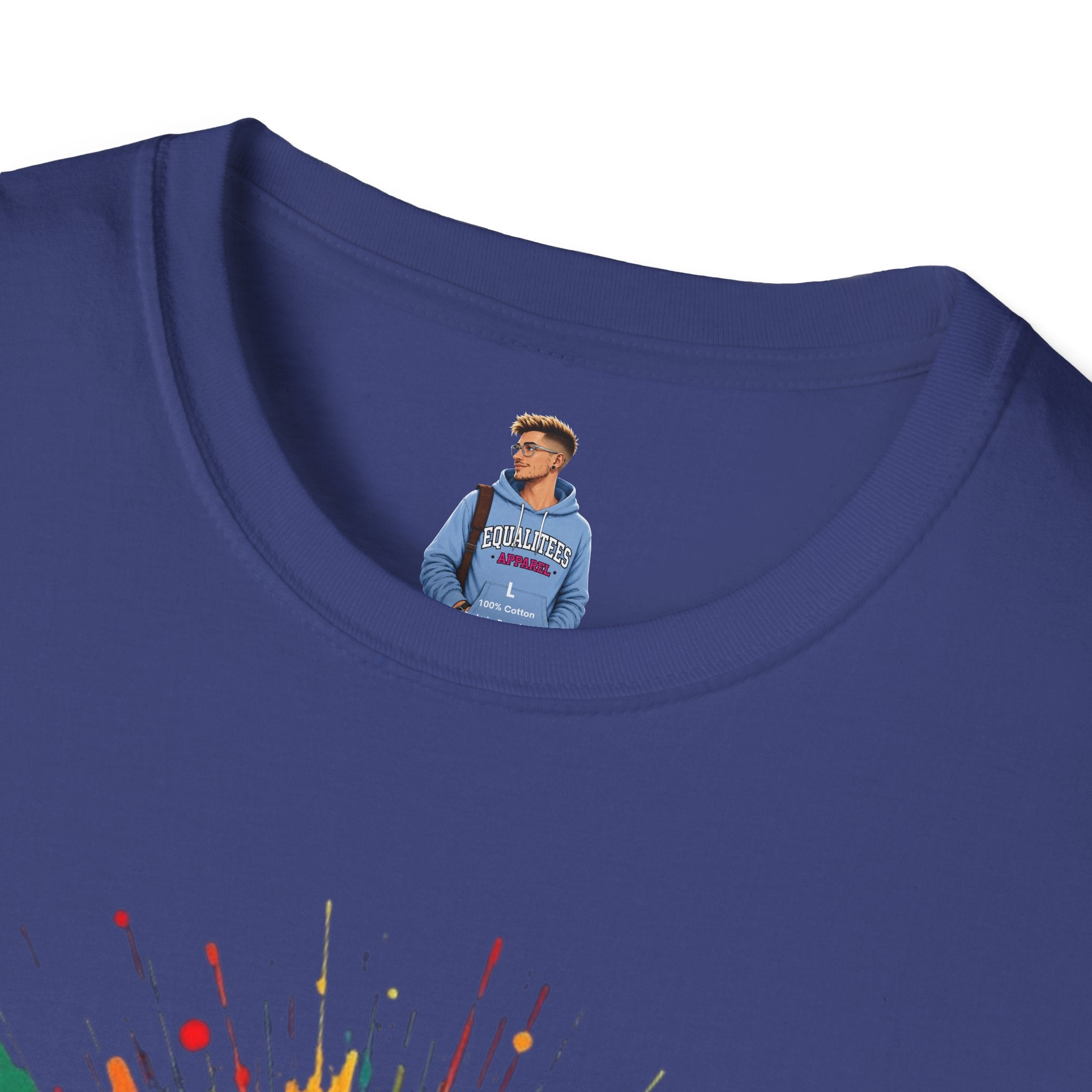 We All Belong Unisex Softstyle T-Shirt - Colorful Pride Tee