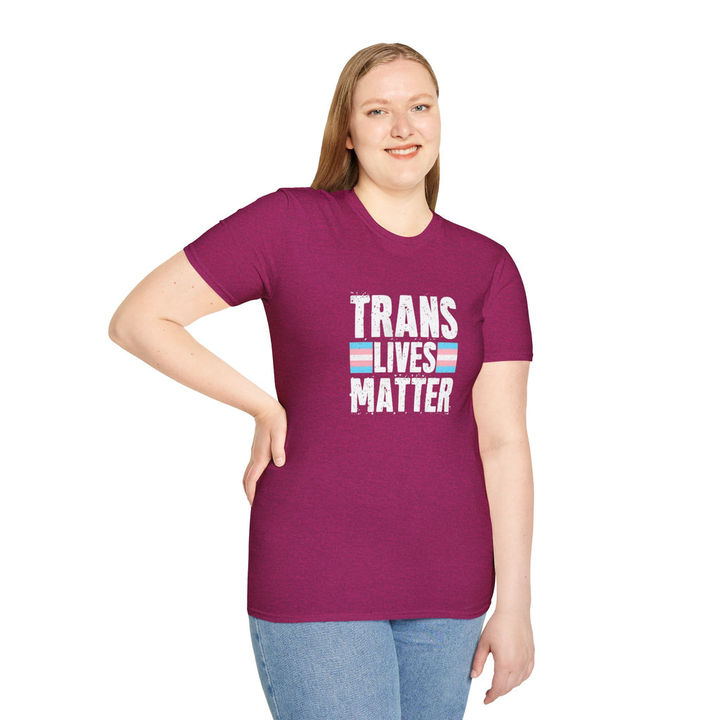 Trans Lives Matter Unisex Softstyle T-Shirt - Support LGBTQ+ Rights