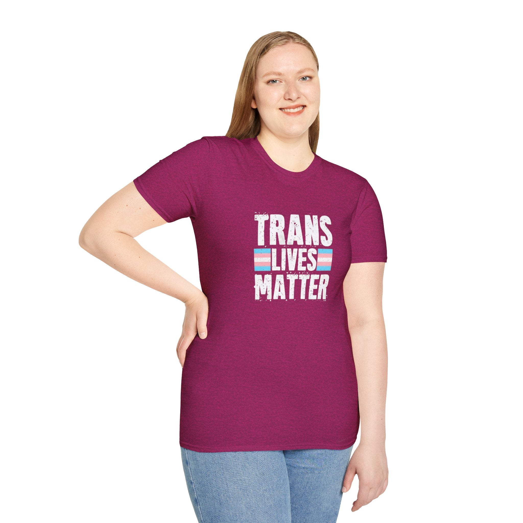 Trans Lives Matter Unisex Softstyle T-Shirt - Support LGBTQ+ Rights