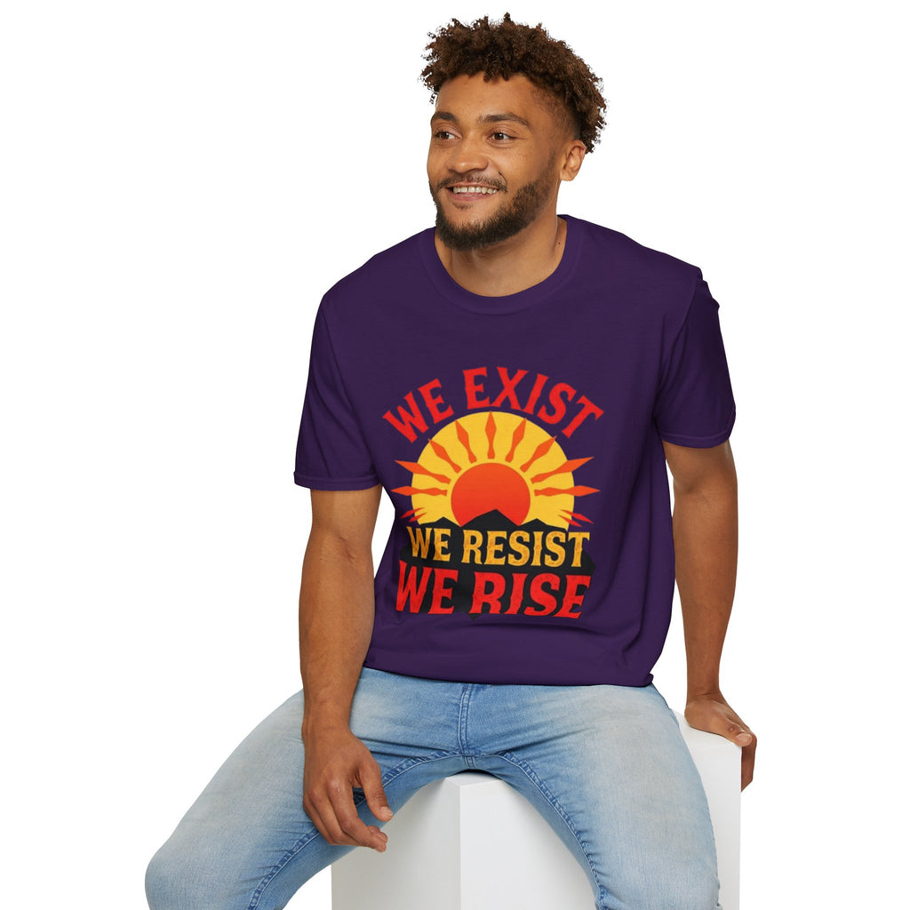 Unisex Softstyle T-Shirt, We Exist We Resist We Rise