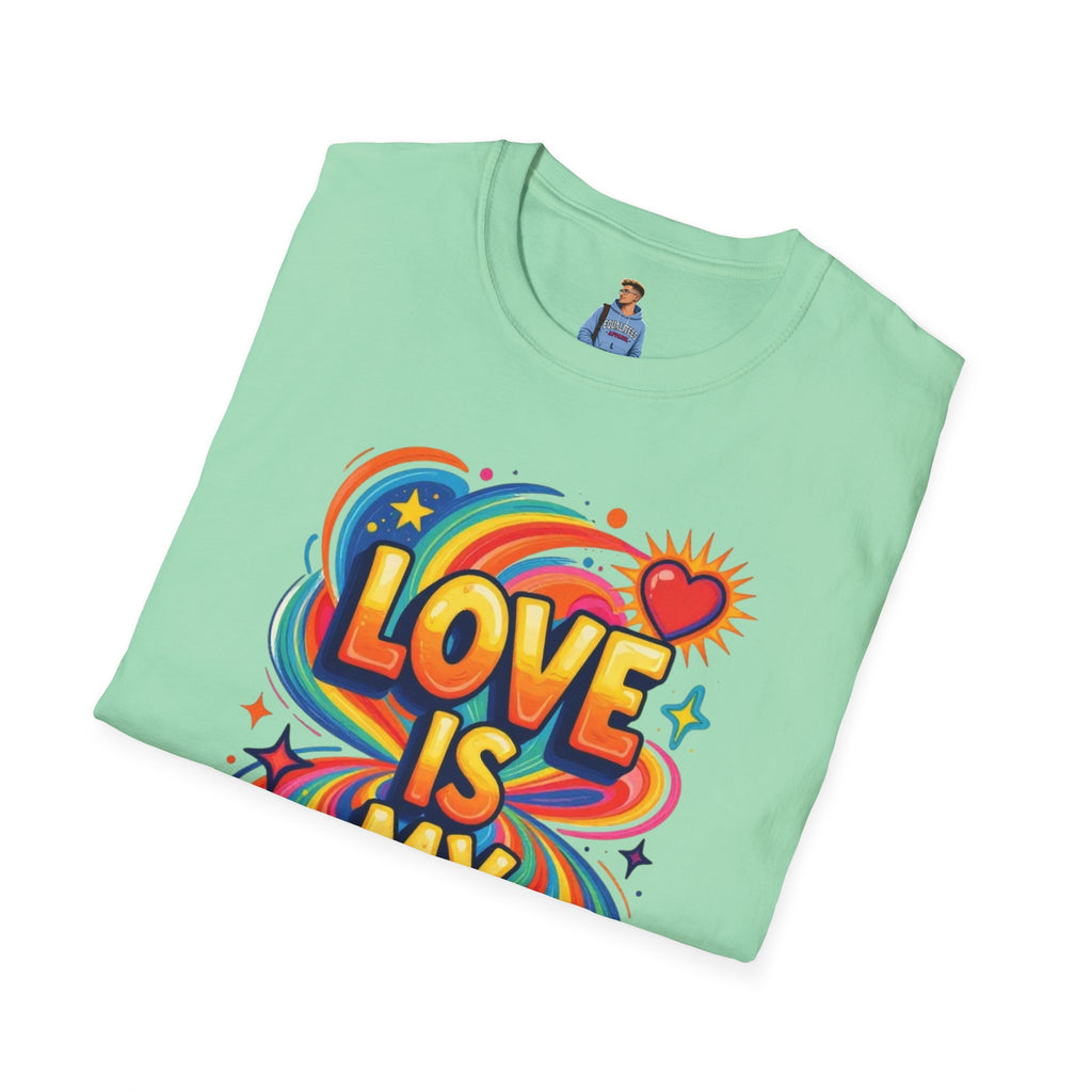 Love Is My Religion Retro Rainbow Graphic T-shirt