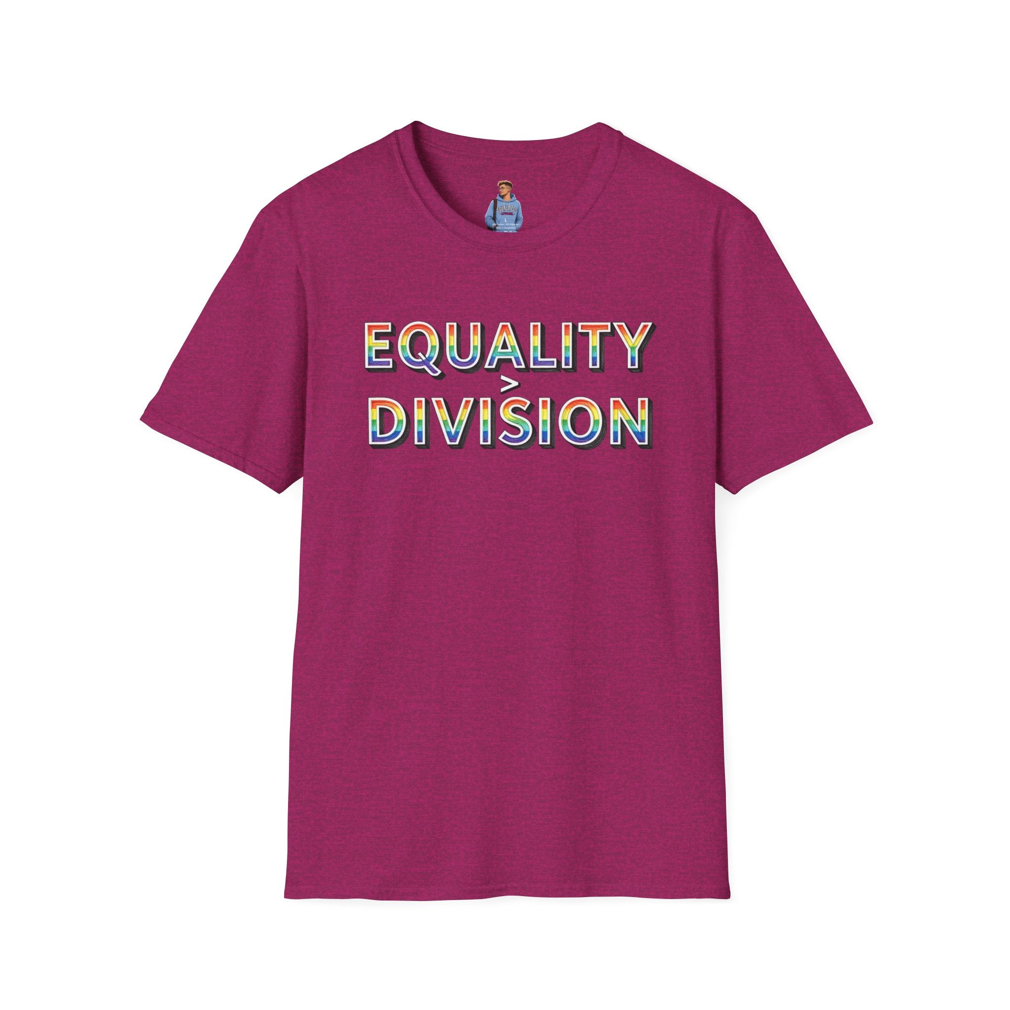 Equality is Greater Than Division T-Shirt — Rainbow Pride Graphic Tee