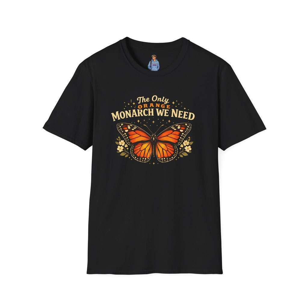 Monarch Butterfly T-Shirt — "The Only Orange Monarch We Need" No Kings Tee