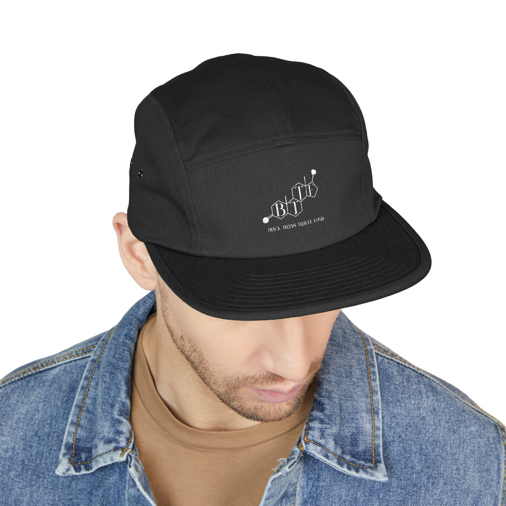 BTTF - Black Trans Travel Fund Embroidered Five-Panel Flat Rim Cap