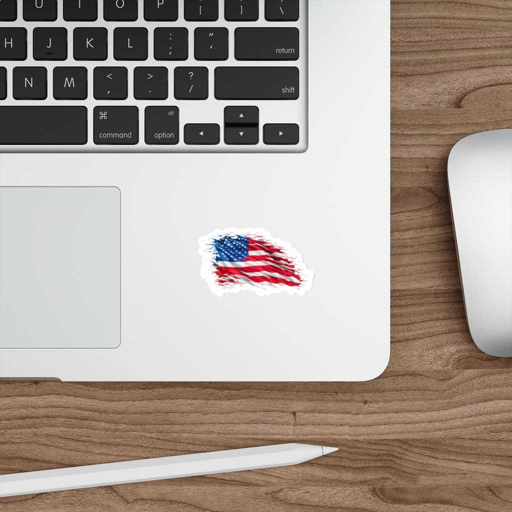 Die-Cut Stickers - American Flag Art - EqualiTees.Me