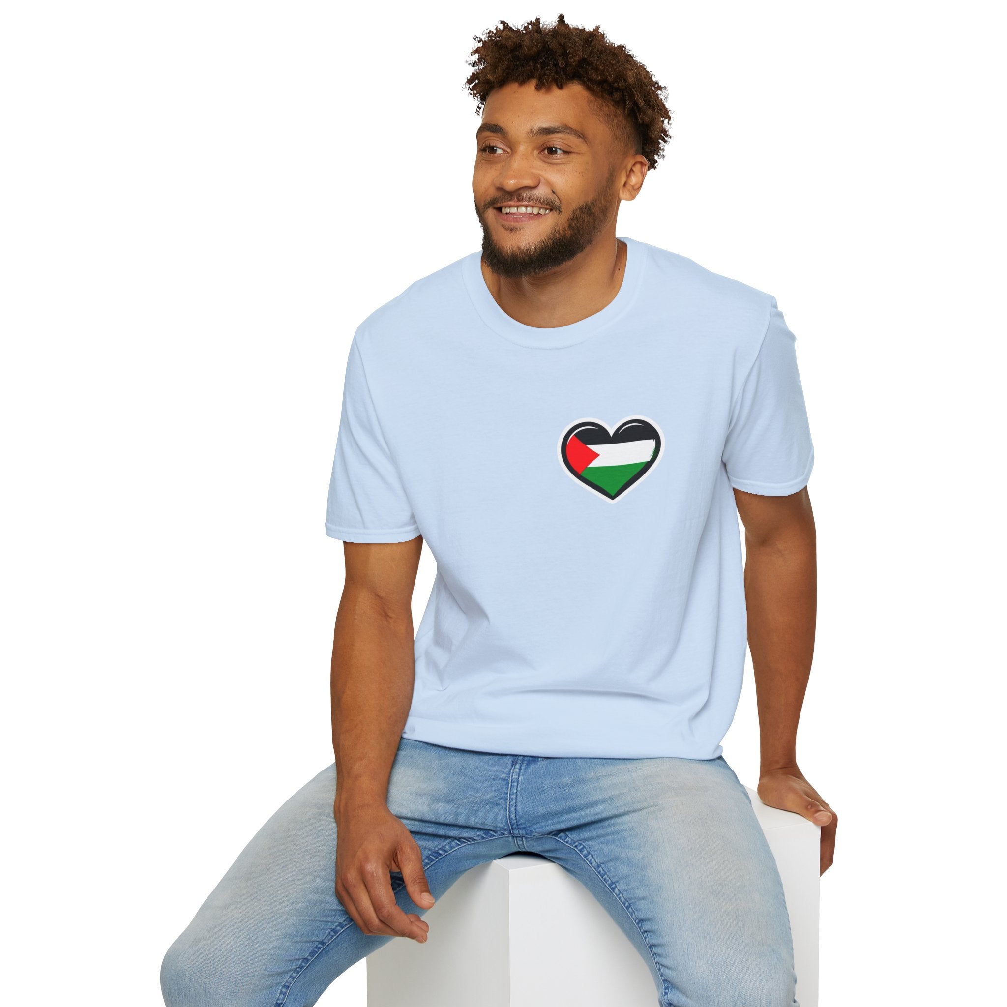 Camiseta unisex de estilo suave: "Apoya a Gaza y todos somos Palestina".