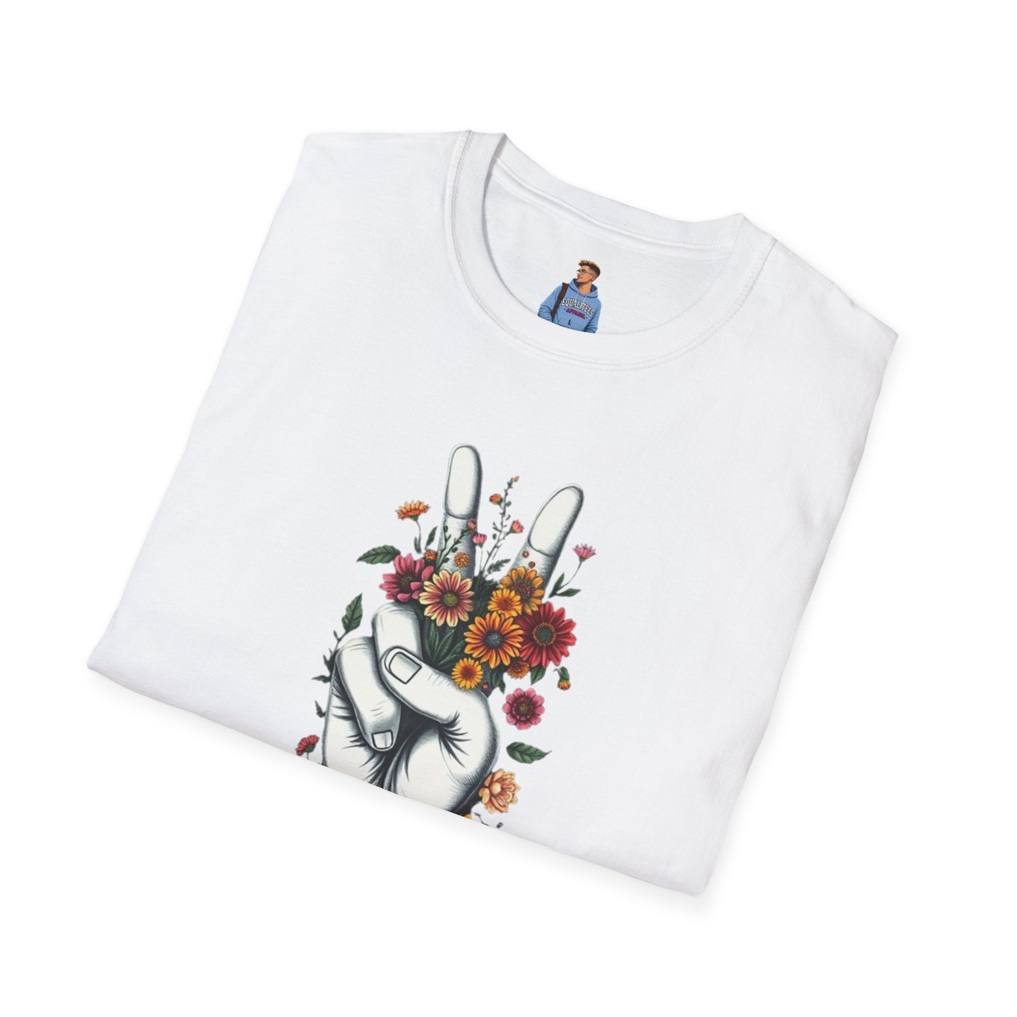 Camiseta unisex de estilo suave Grow Peace: inspiración boho, perfecta para festivales y uso diario