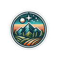 Die-Cut Stickers - Mountain Night Scene - EqualiTees.Me