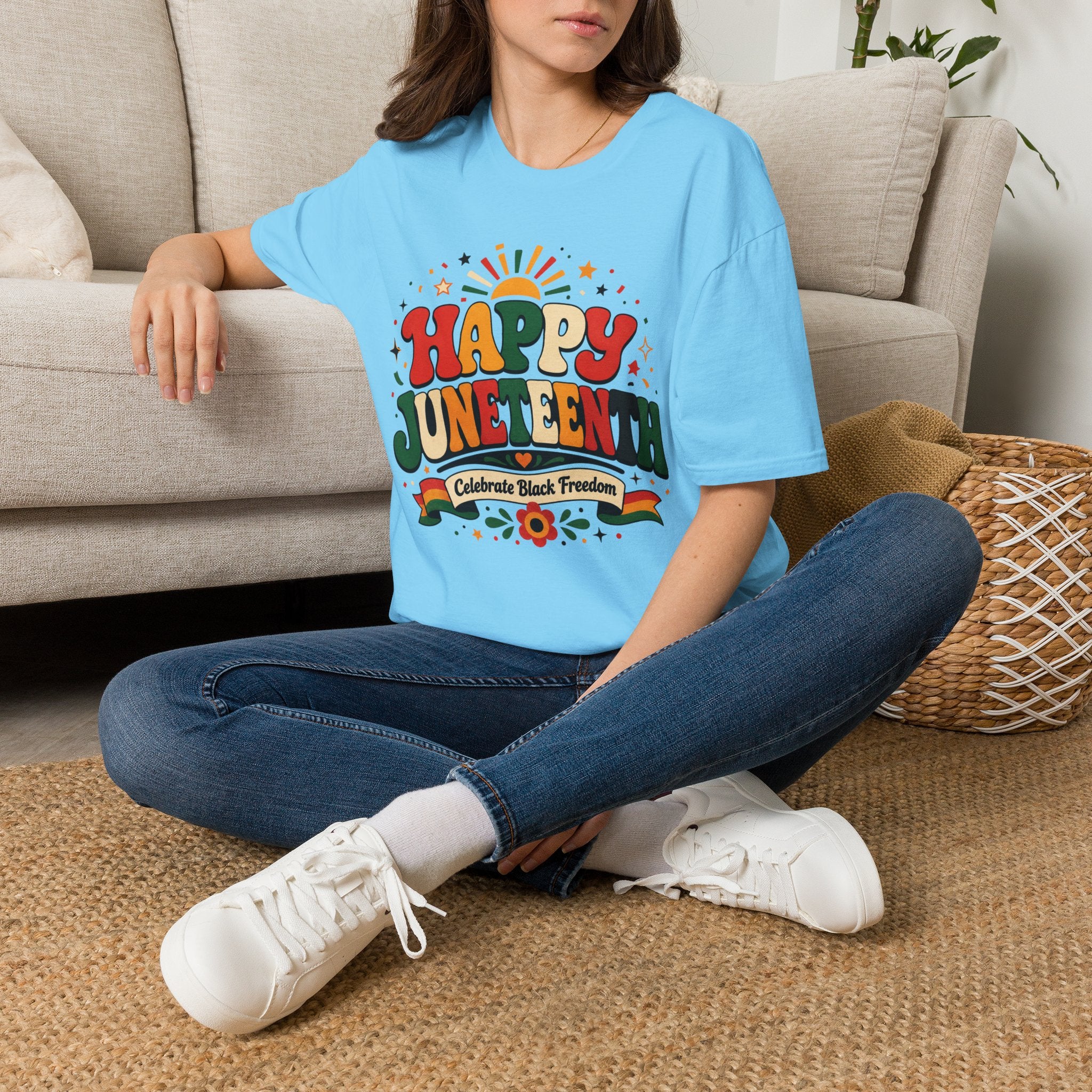 Juneteenth T-Shirt - "Happy Juneteenth" Retro Celebration Tee