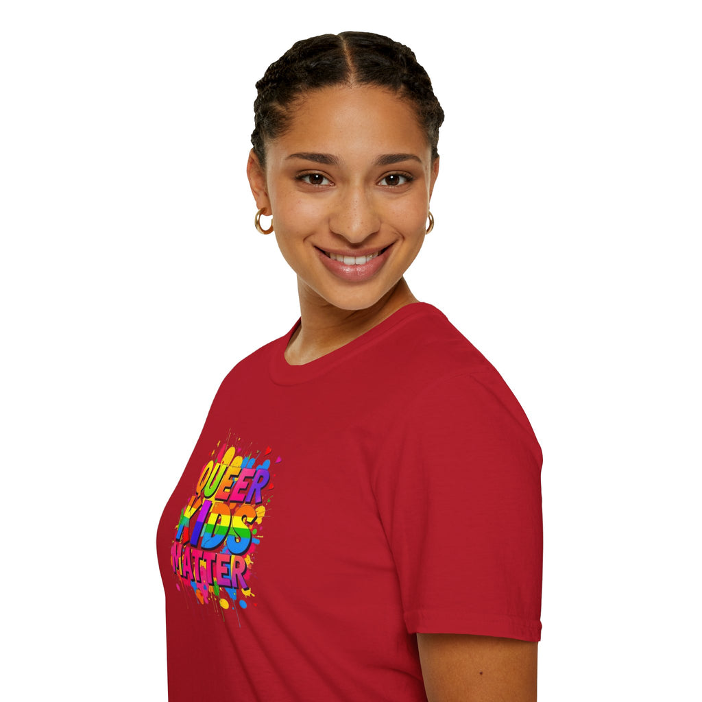 Queer Kids Matter Unisex Softstyle T-Shirt - Celebrate Inclusivity & Pride