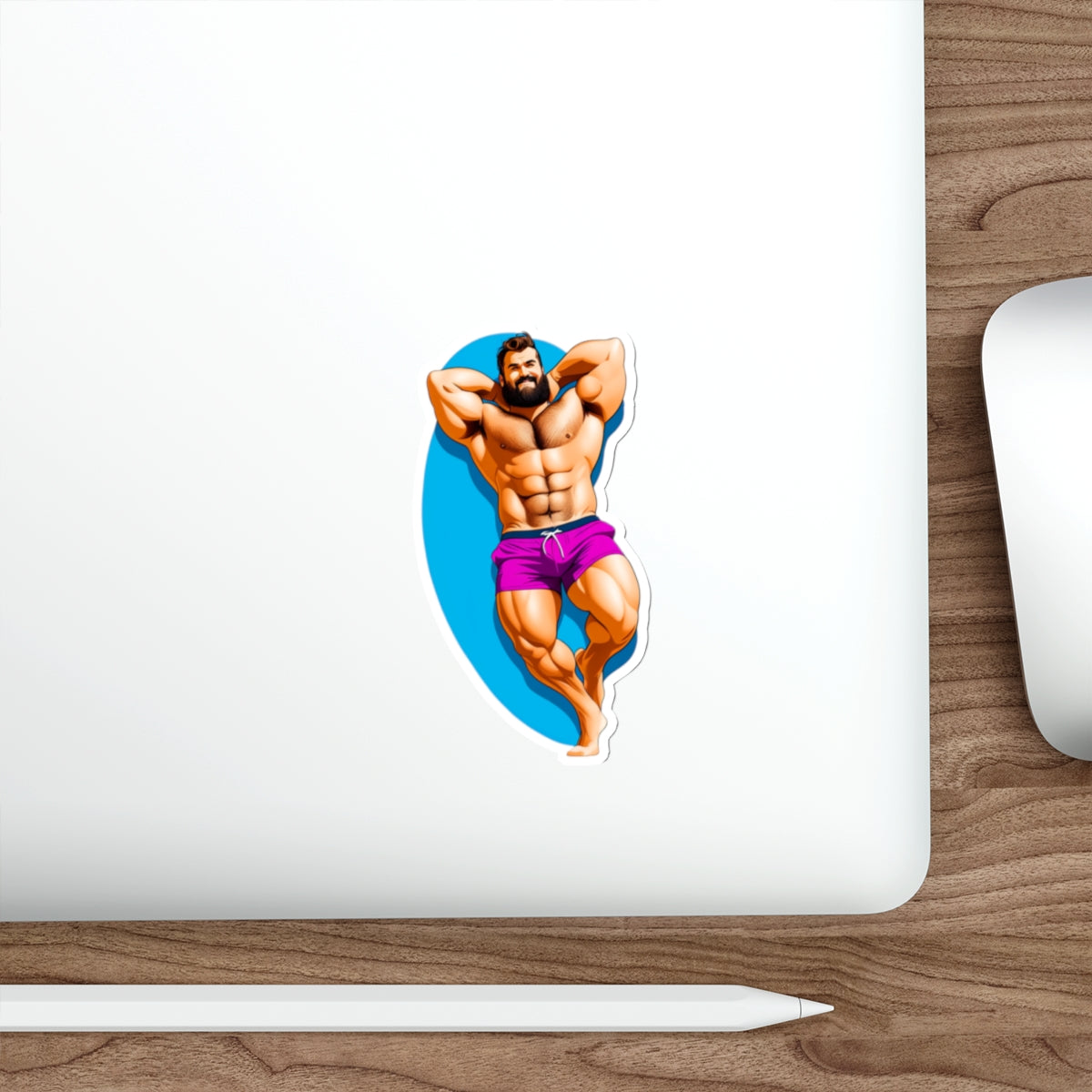 Die-Cut Stickers - Lounging Bear - EqualiTees.Me