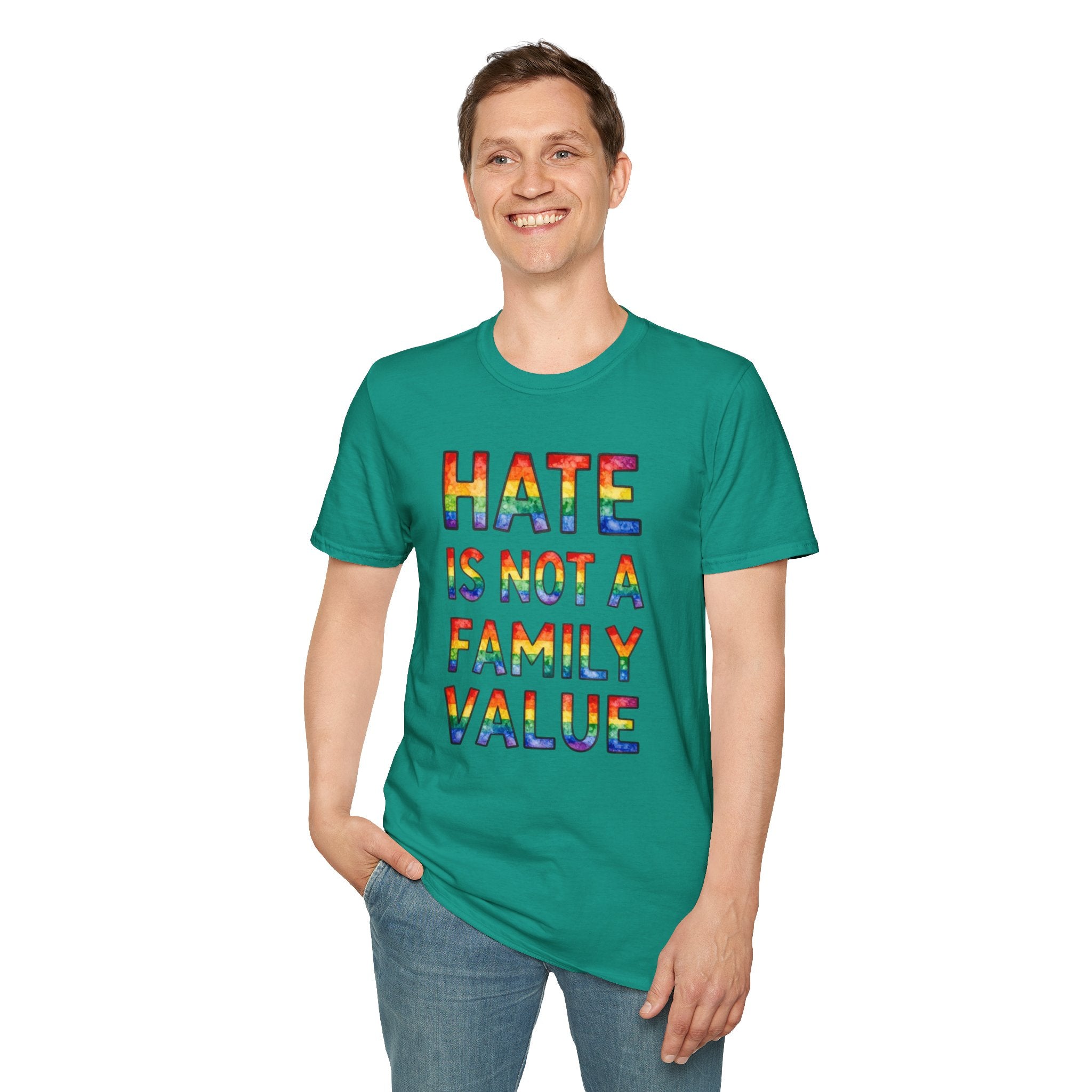 Hate Is Not A Family Value Rainbow Pride T-Shirt