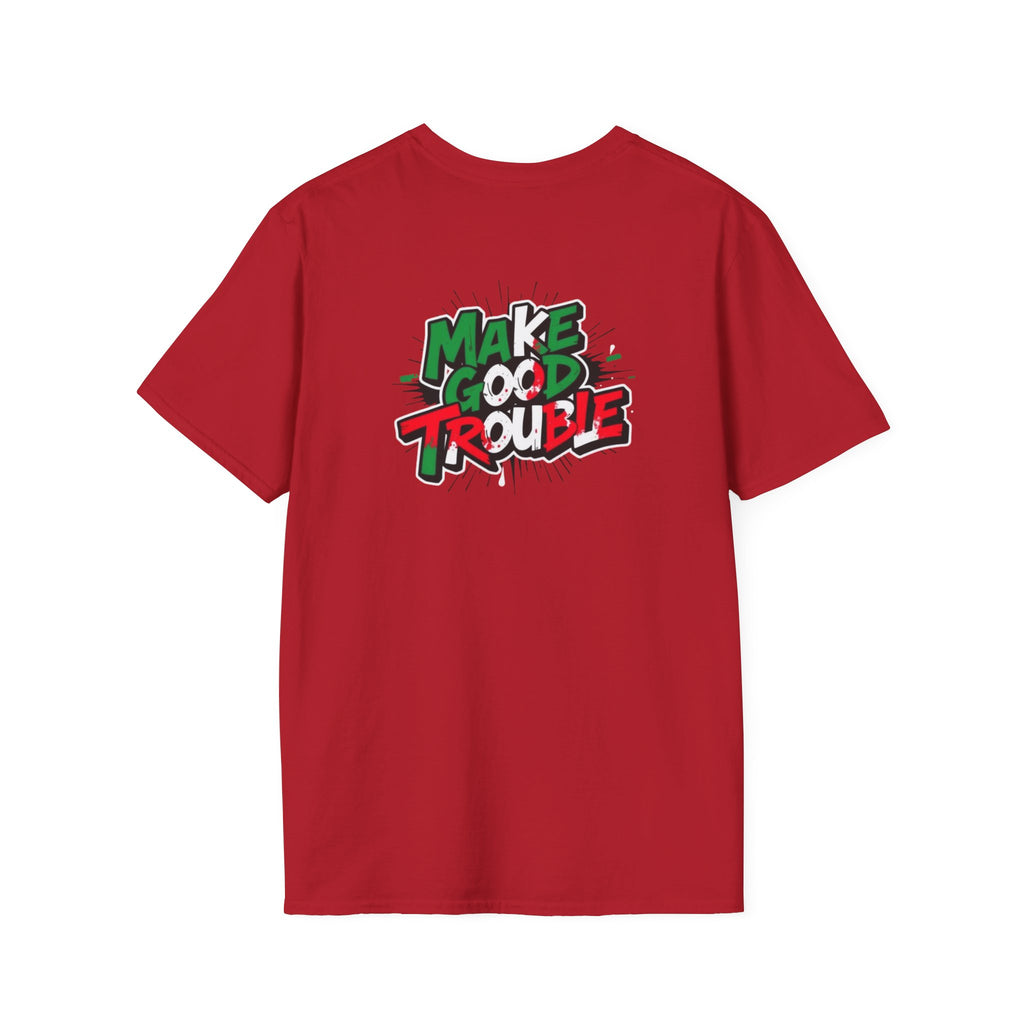 Camiseta unisex de estilo suave Make Good Trouble | Divertida camiseta gráfica para activistas y creadores de tendencias