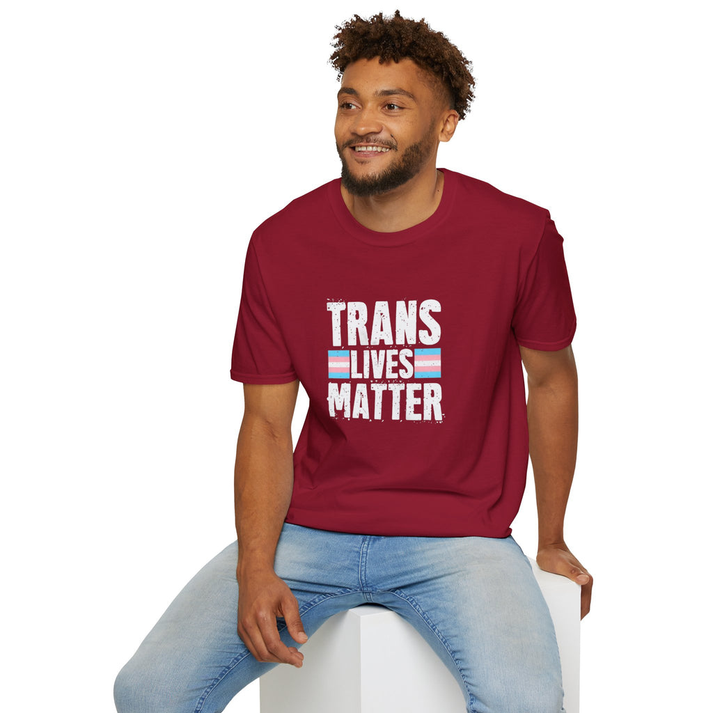 Trans Lives Matter Unisex Softstyle T-Shirt - Support LGBTQ+ Rights