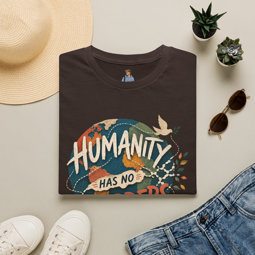 Humanity Has No Borders T-Shirt — Earth & Peace Graphic Tee