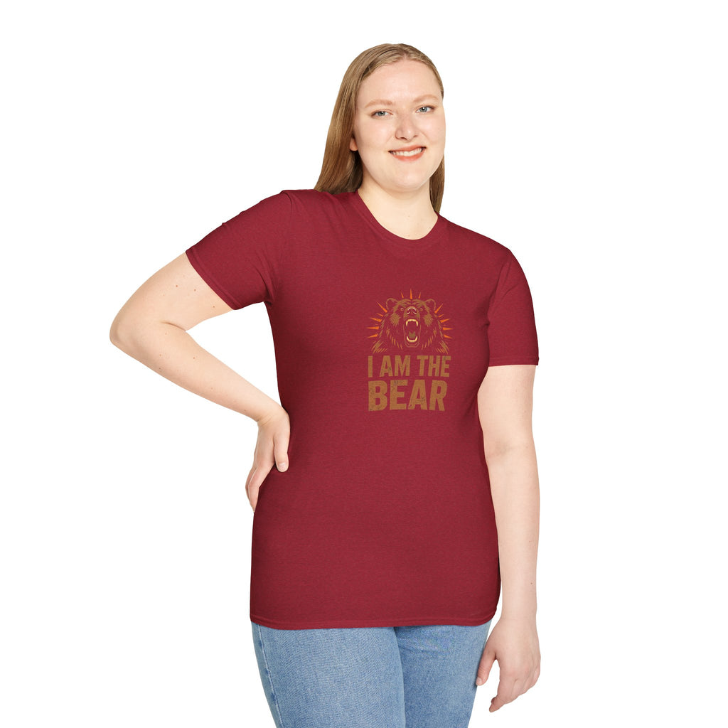 I Am The Bear, Strong Men Respect Women Unisex Softstyle T-Shirt