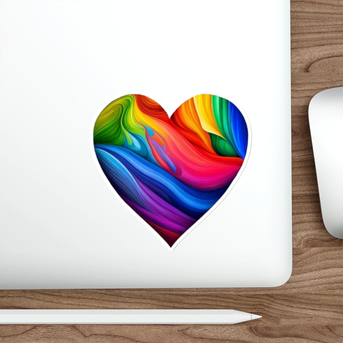 Die-Cut Stickers - Rainbow Heart - EqualiTees.Me