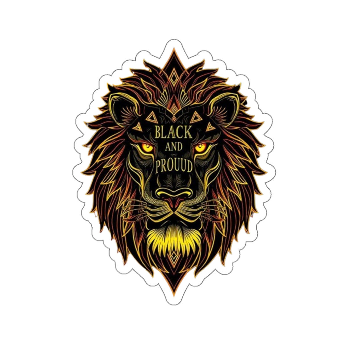 Black And Proud Lion Sticker - EqualiTees.Me