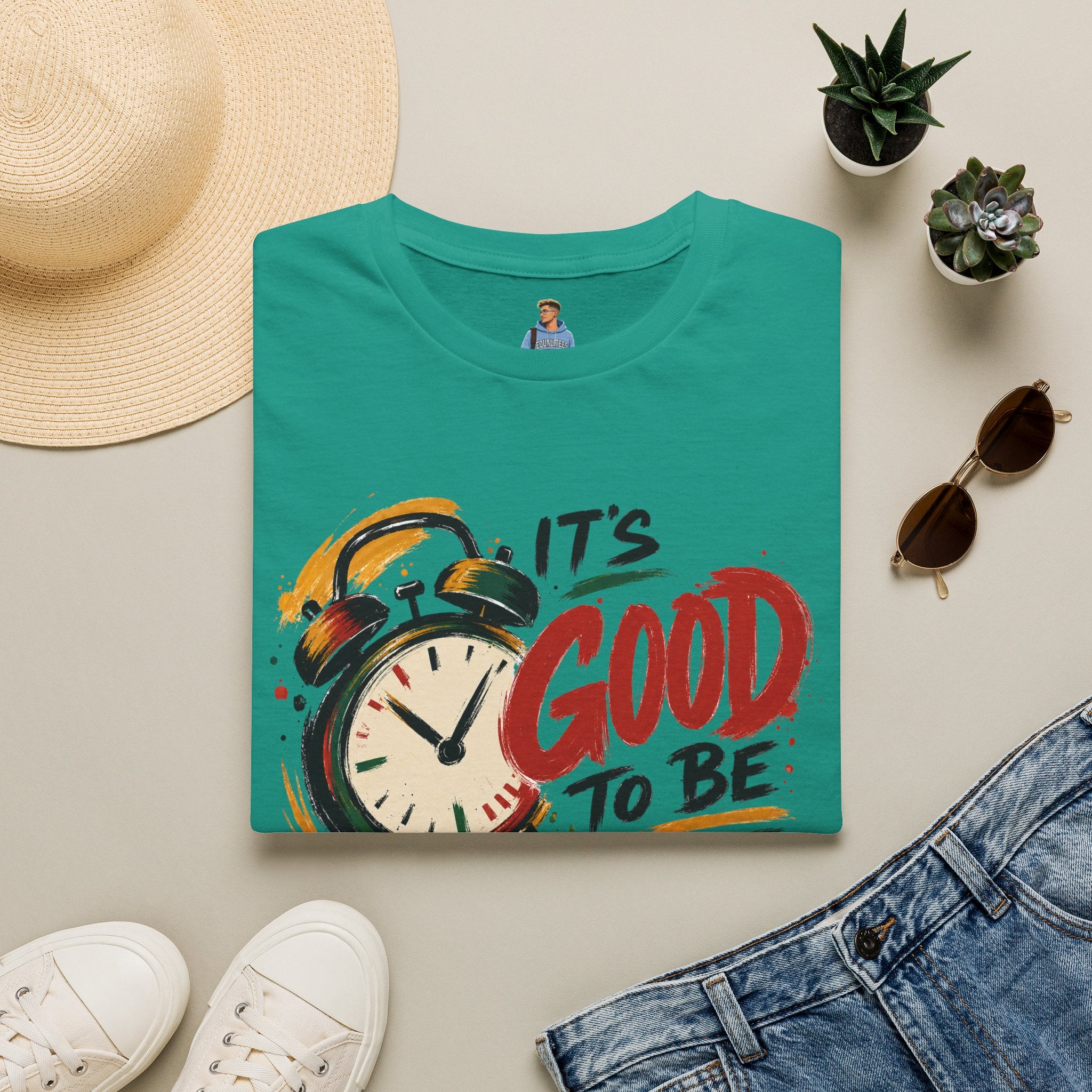 T-Shirt — "It's Good To Be Woke" Graphic Tee (Alarm Clock Design)
