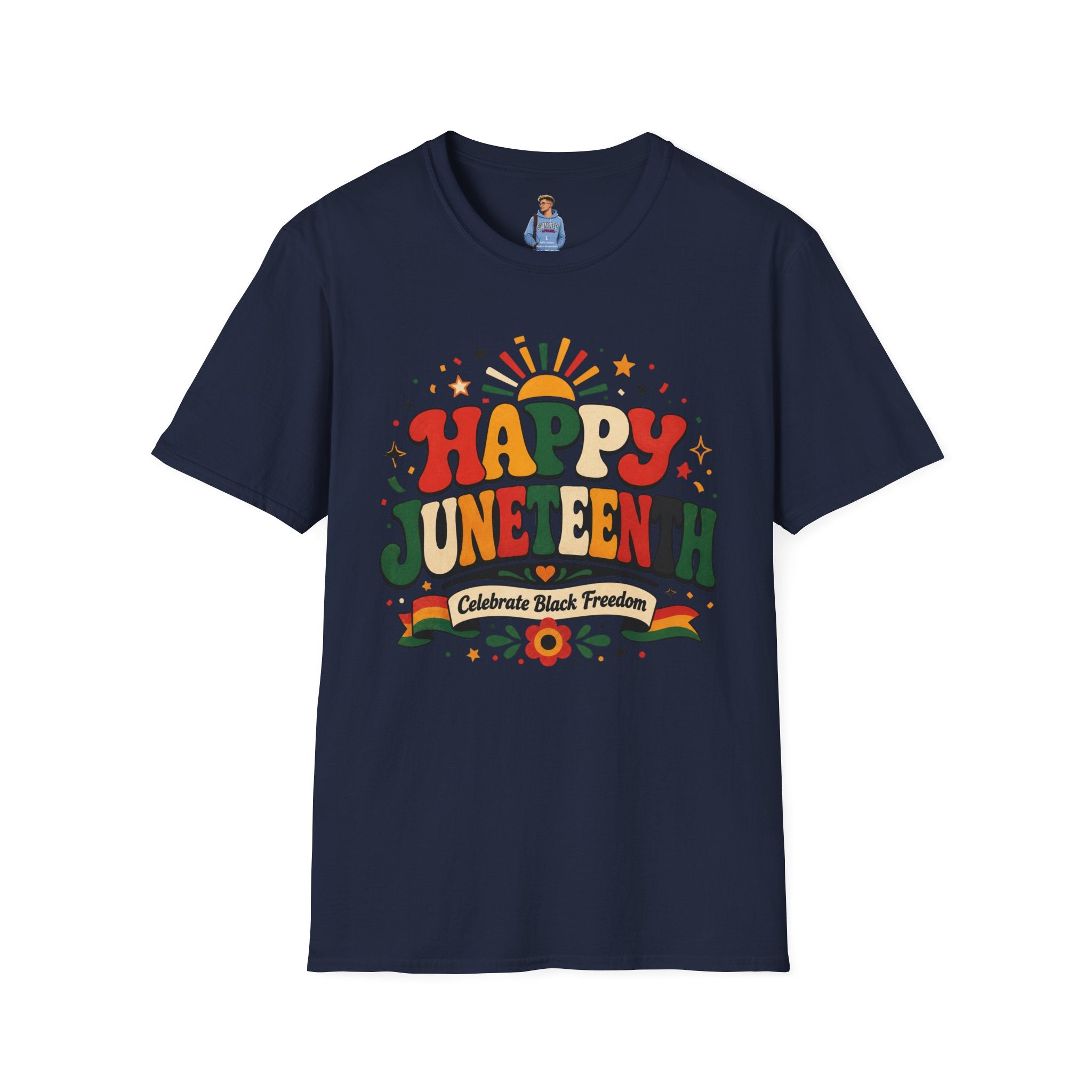 Juneteenth T-Shirt - "Happy Juneteenth" Retro Celebration Tee