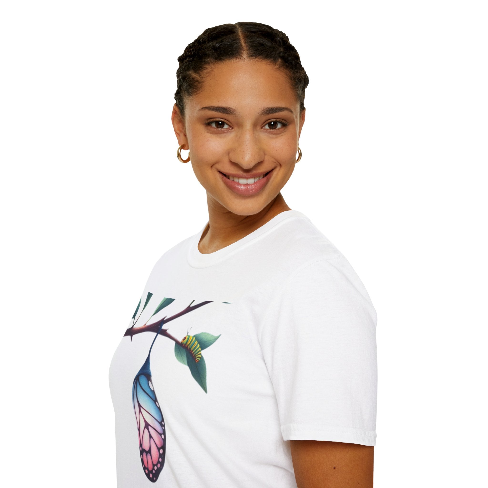 Trans Caterpillar to Butterfly Graphic T-Shirt