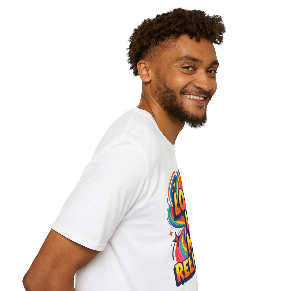 Love Is My Religion Retro Rainbow Graphic T-shirt