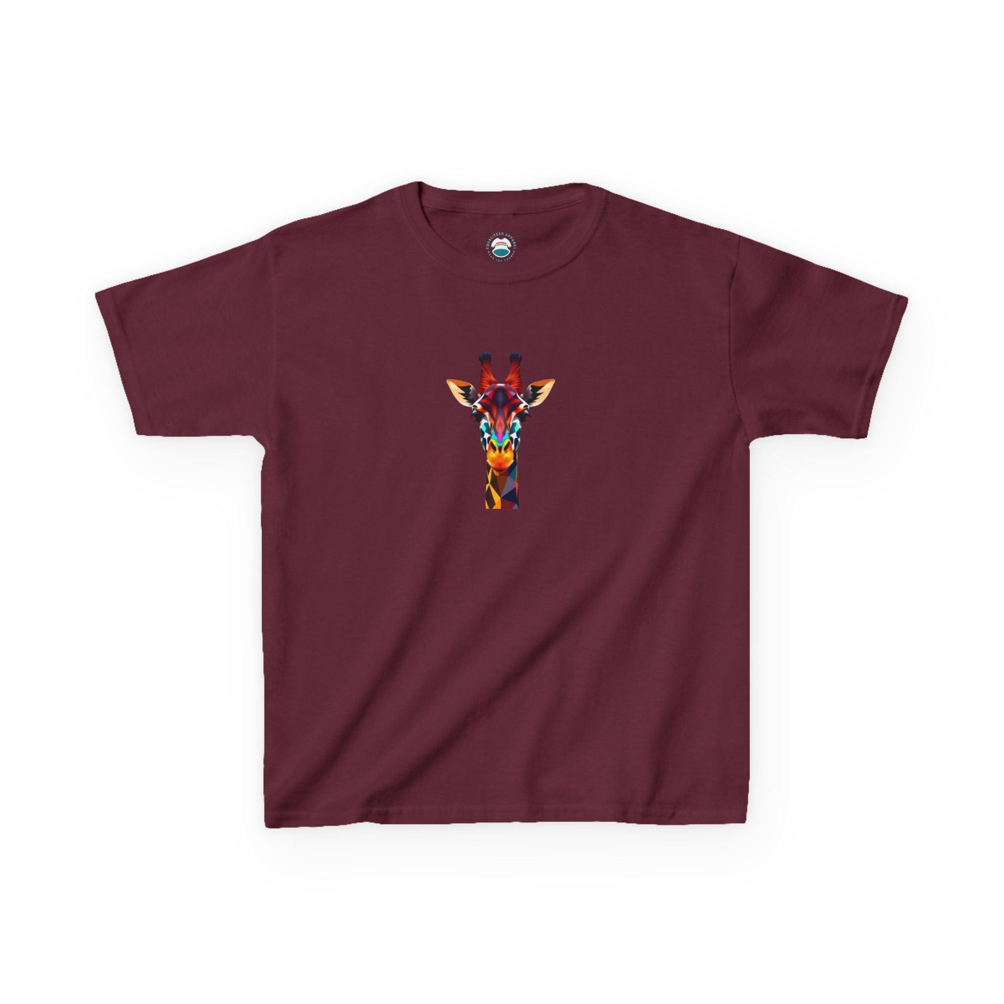 Colorful Fractal Giraffe Kids Heavy Cotton™ Tee - EqualiTees.Me