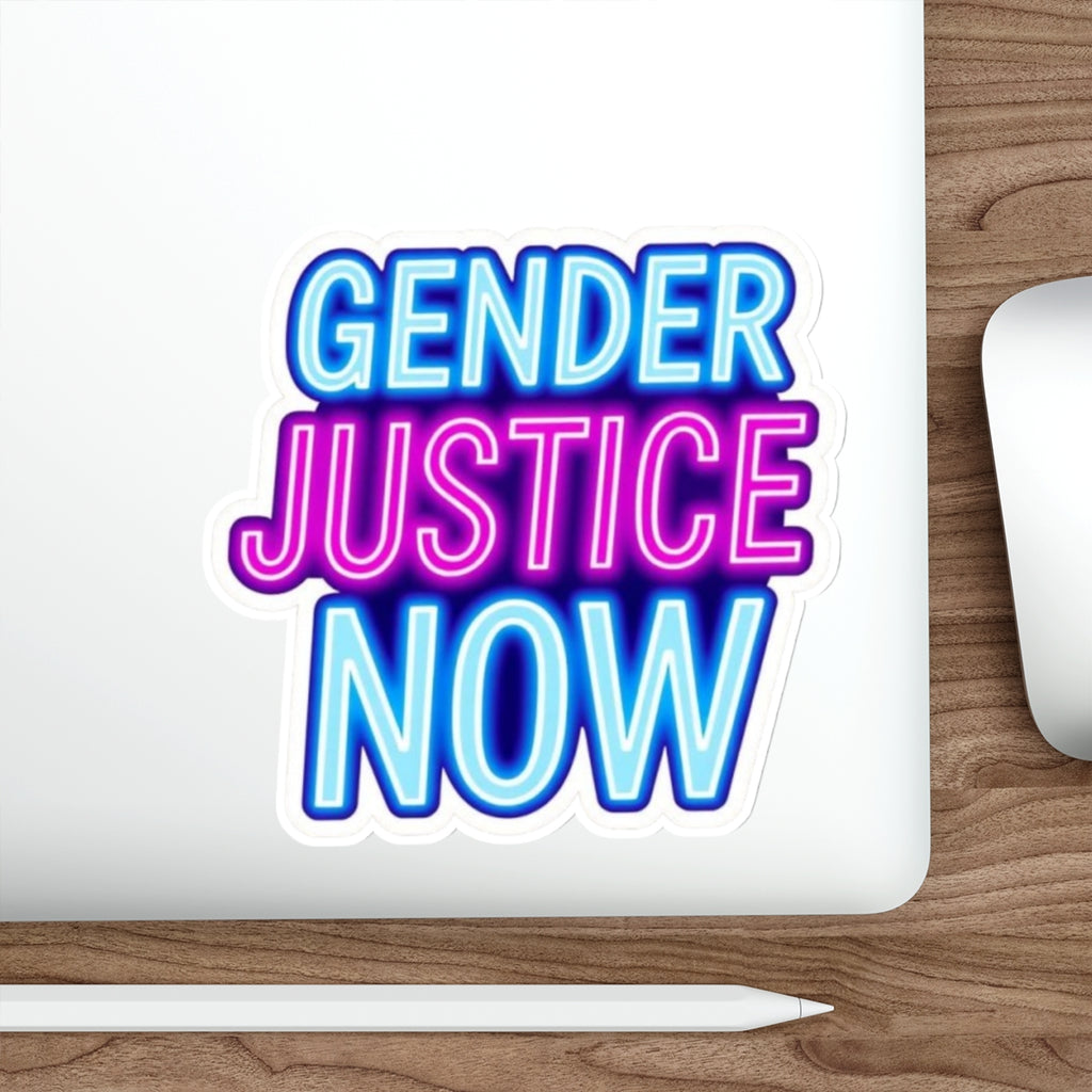 Die-Cut Stickers - GENDER JUSTICE NOW - EqualiTees.Me