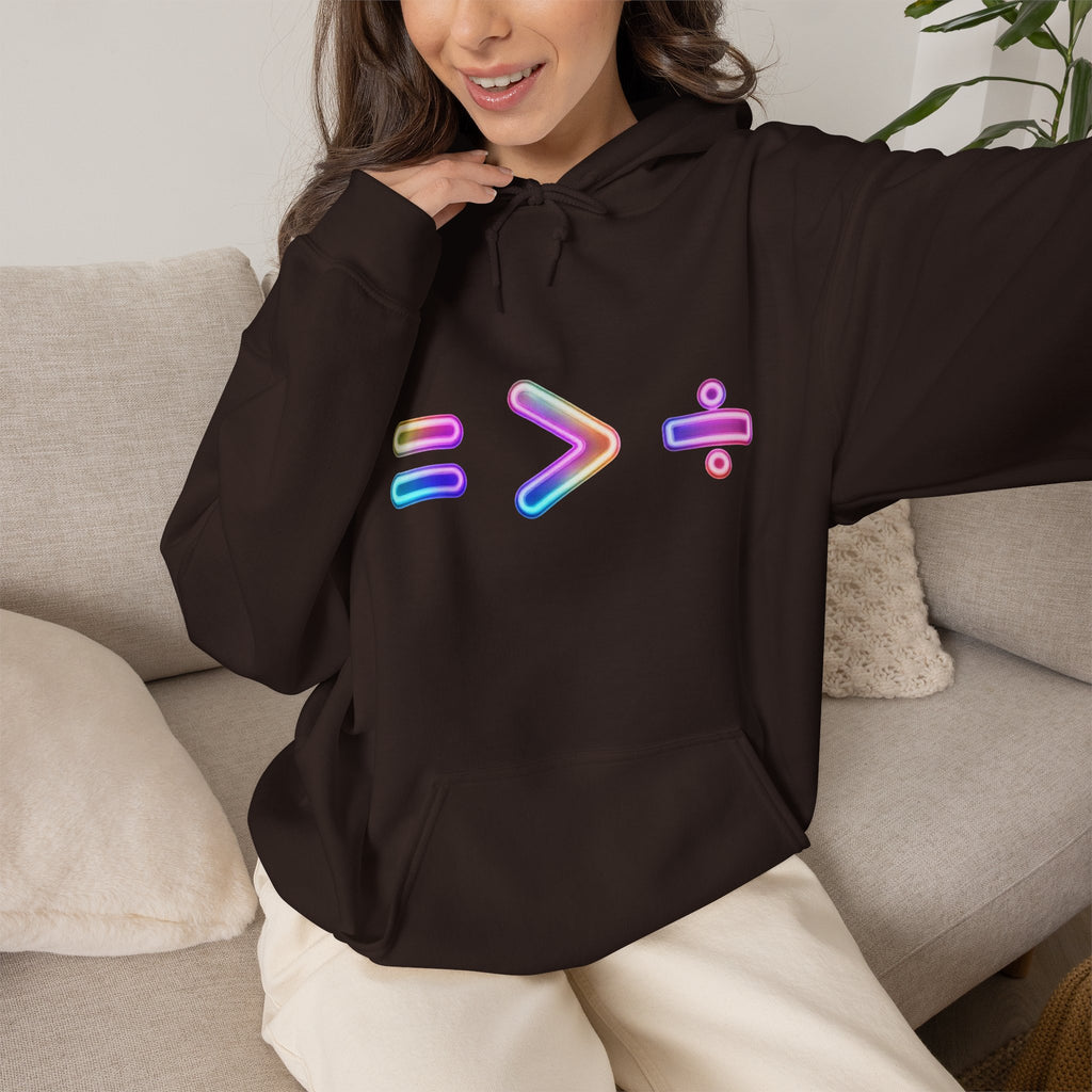 Equality is Greater than Division Neon Style Pullover Hoodie
