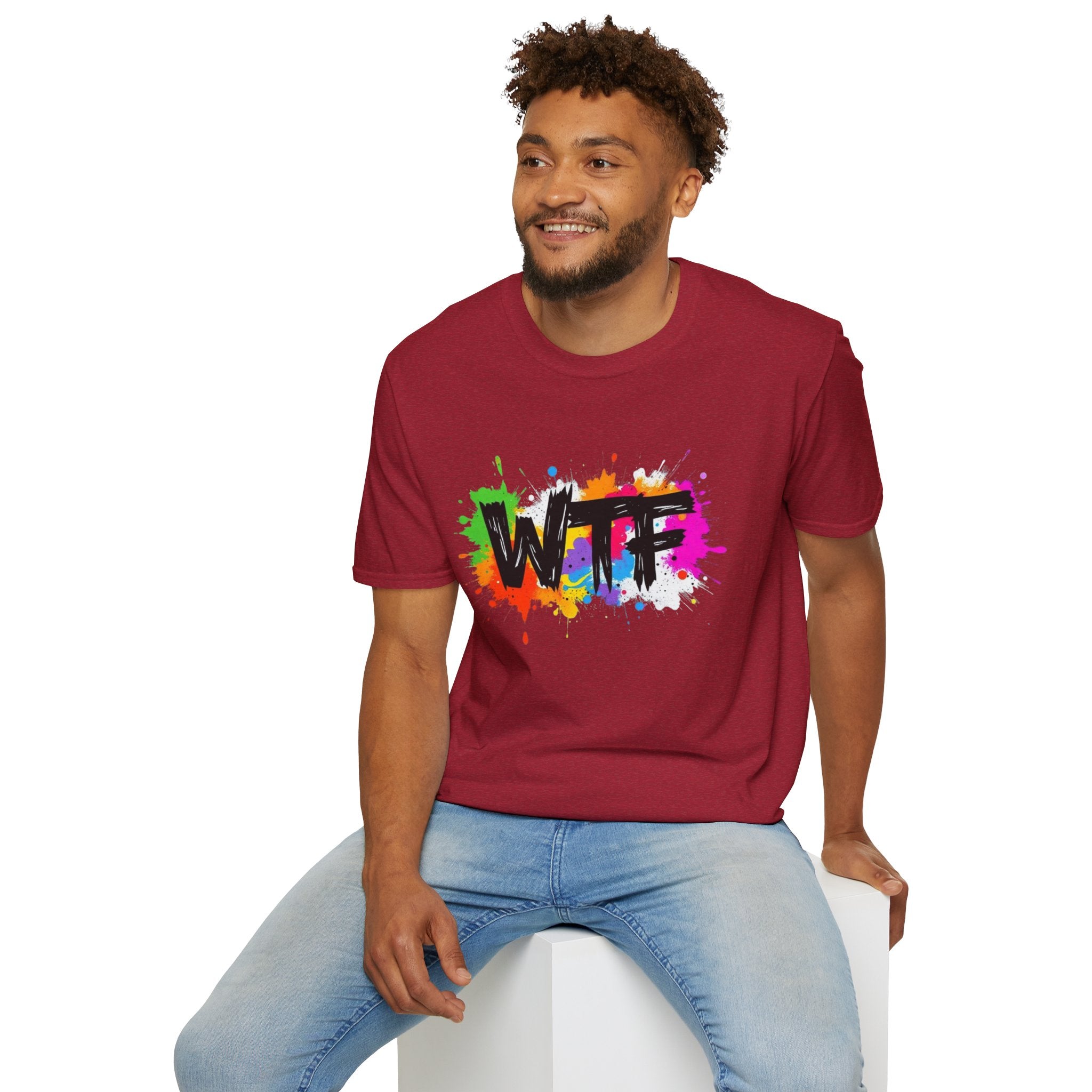 Bold Rainbow WTF Color Splash T-Shirt