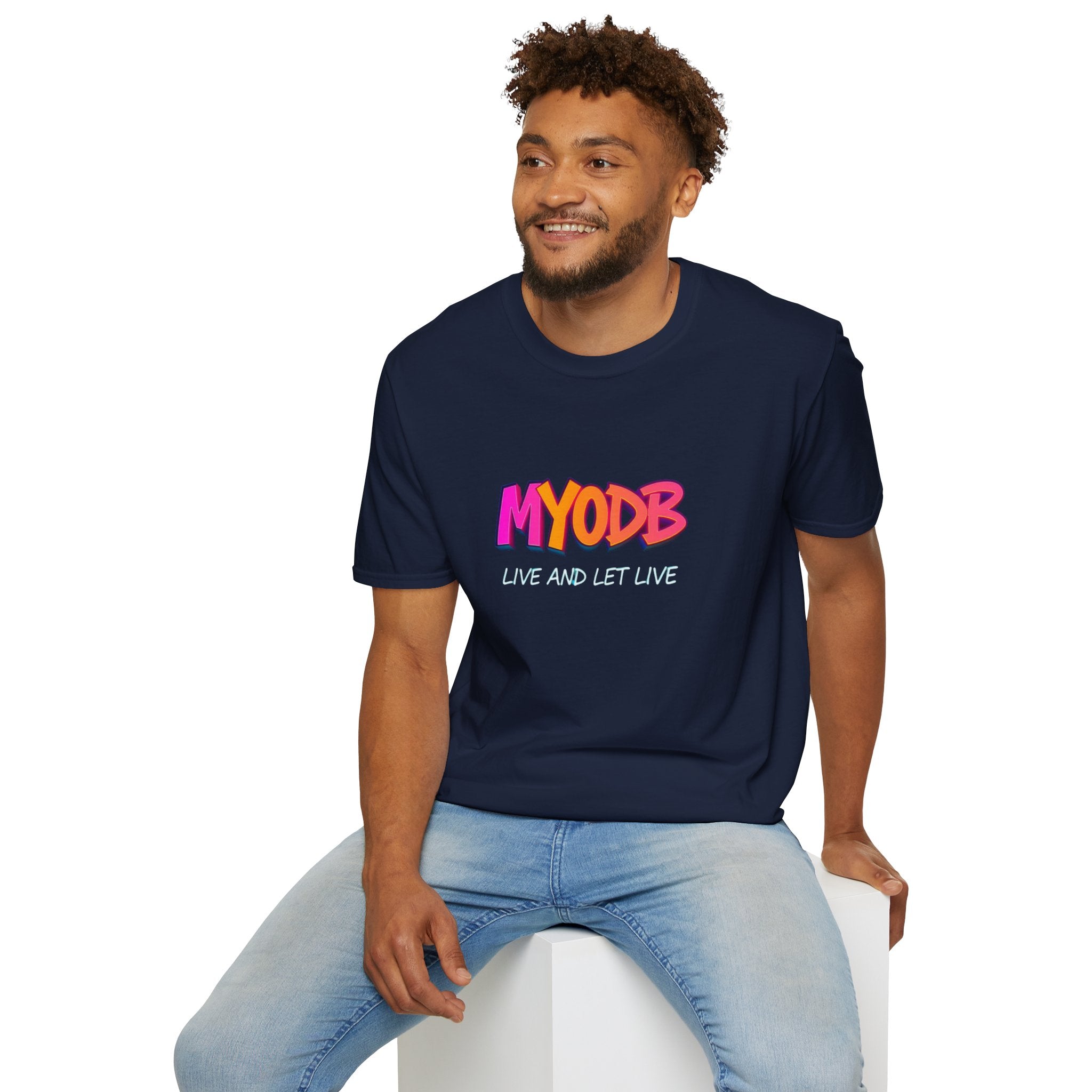 Camiseta MYODB "Vive y deja vivir" | Camiseta unisex de estilo suave | Ropa informal