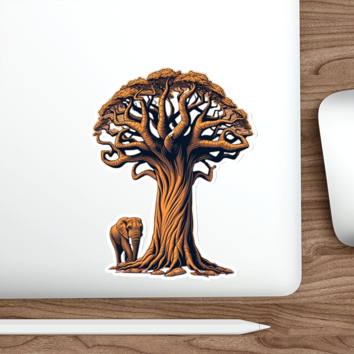 Baobab Tree & Elephant Sticker - EqualiTees.Me