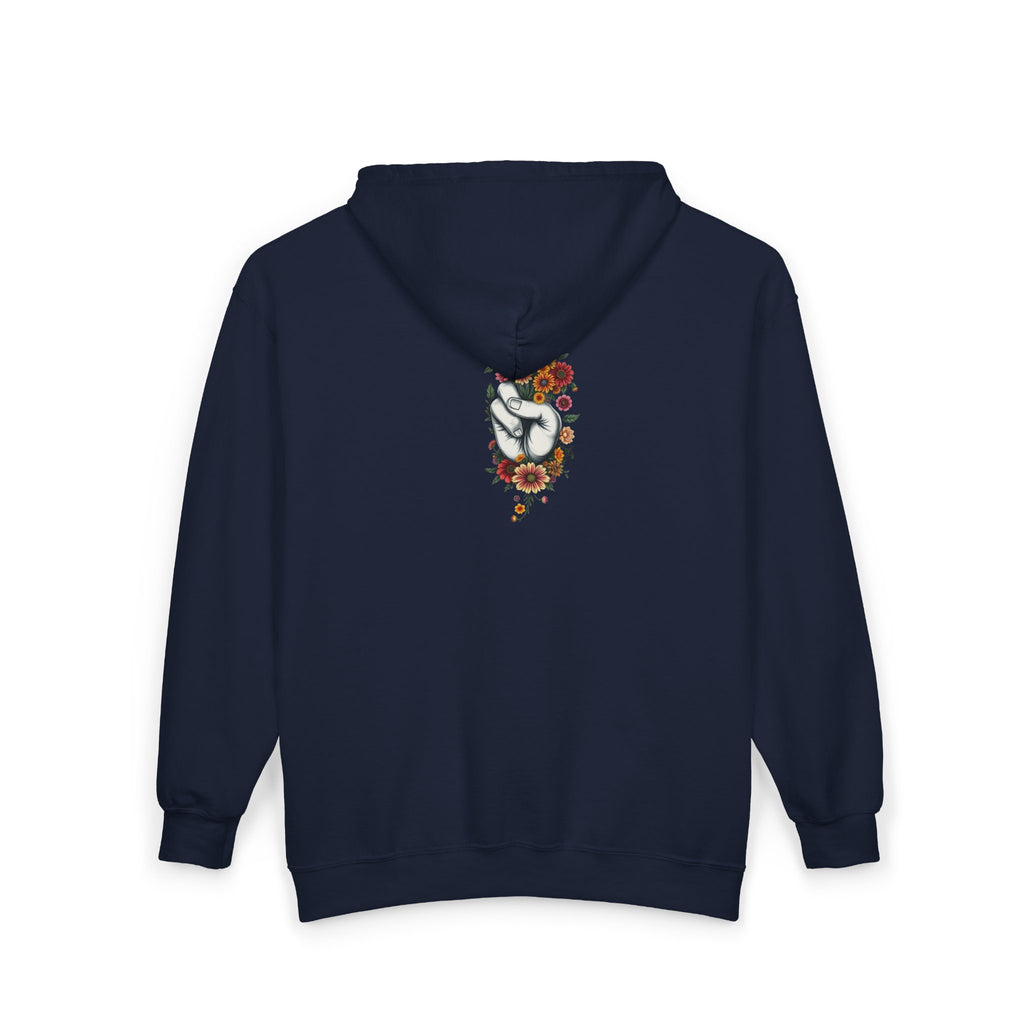 Grow Peace Zip-Up Hoodie - Cozy Outdoor Style