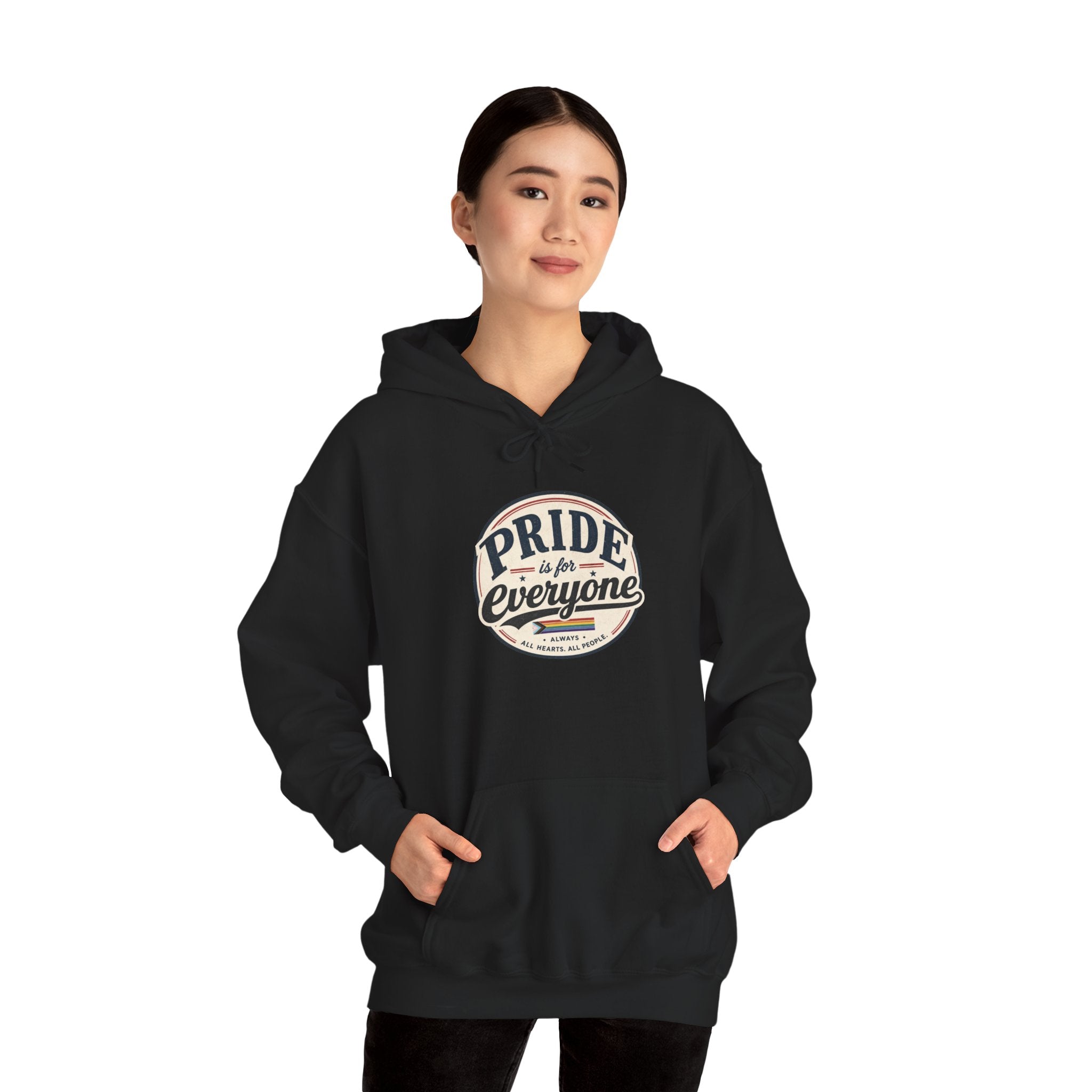 Pride Is For Everyone Pullover Hoodie — Vintage Graphic Inclusivity Sweatshirt