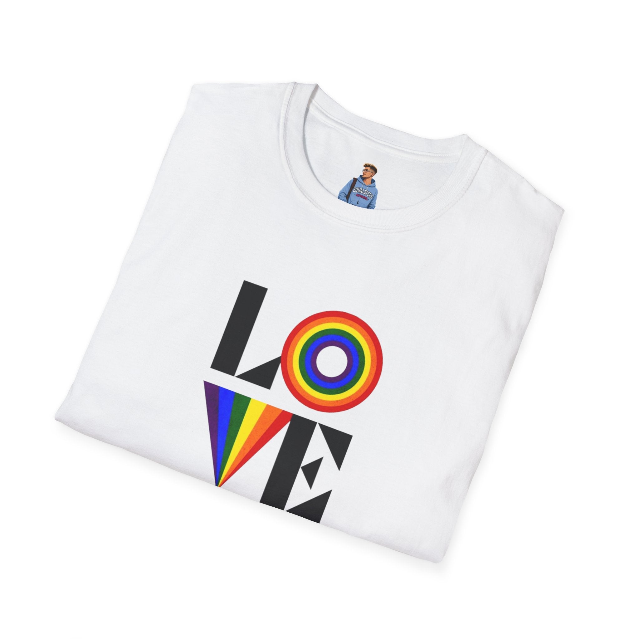 Vibrant LOVE Design for Pride Unisex Softstyle T-Shirt