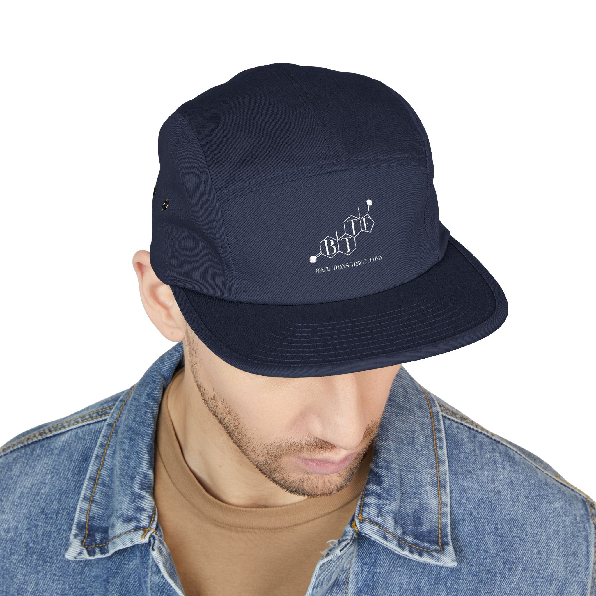 BTTF - Black Trans Travel Fund Embroidered Five-Panel Flat Rim Cap