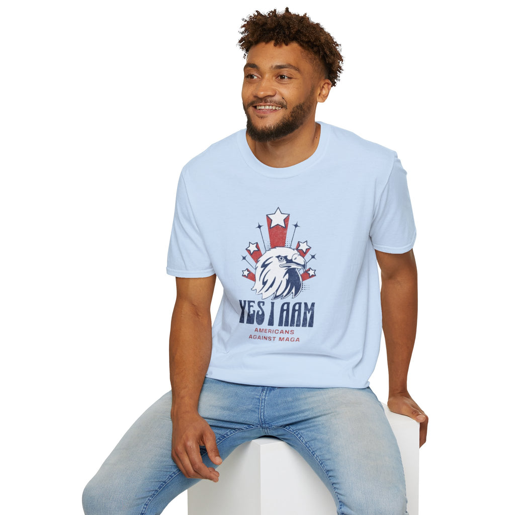 Americans Against MAGA Red Patriots Unisex Softstyle T-Shirt