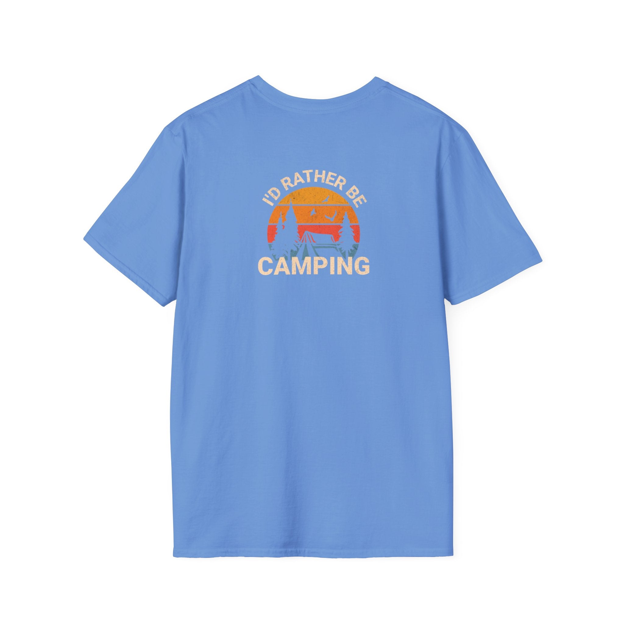 Unisex Softstyle T-Shirt - 'I'd Rather Be Camping' Adventure Tee