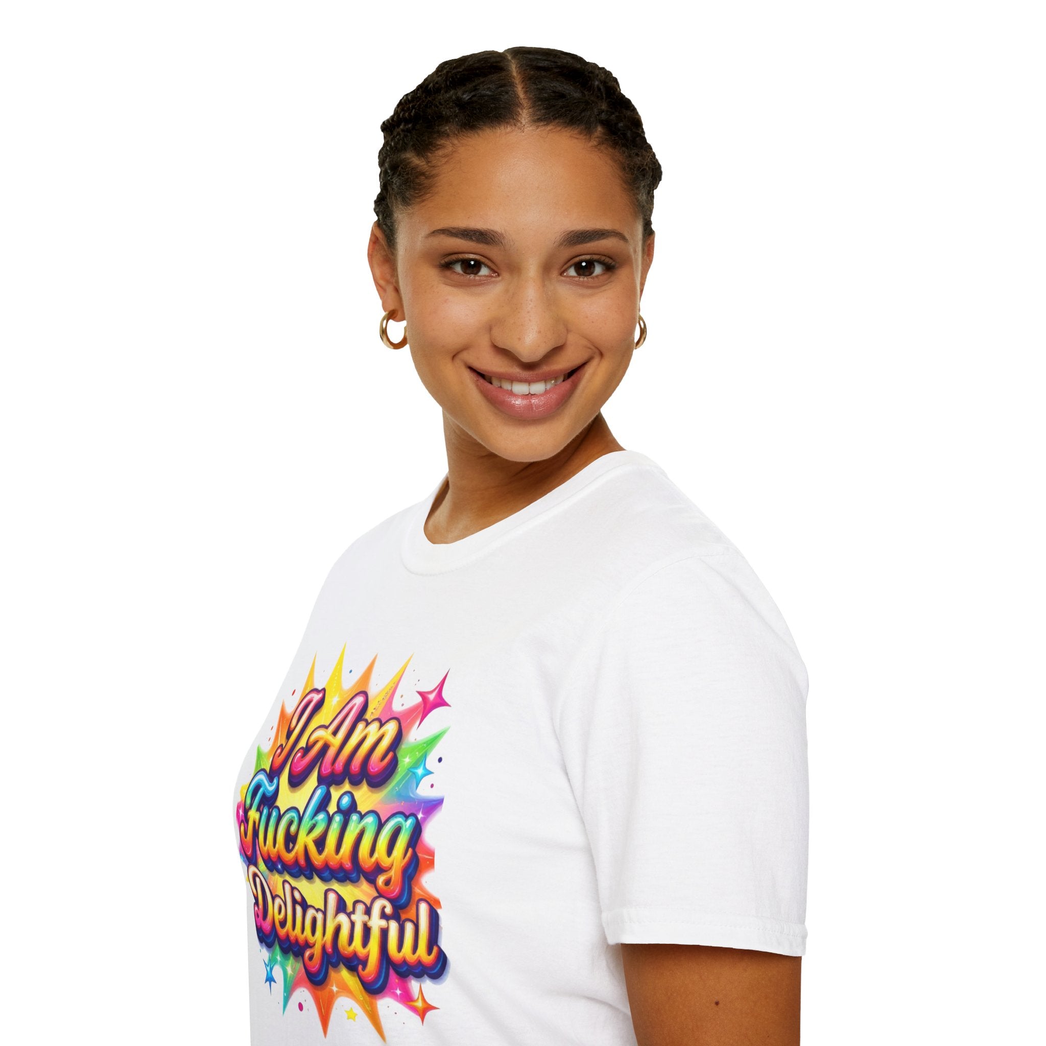 I Am Fucking Delightful T-Shirt - Bold Rainbow Self-Love Graphic Tee