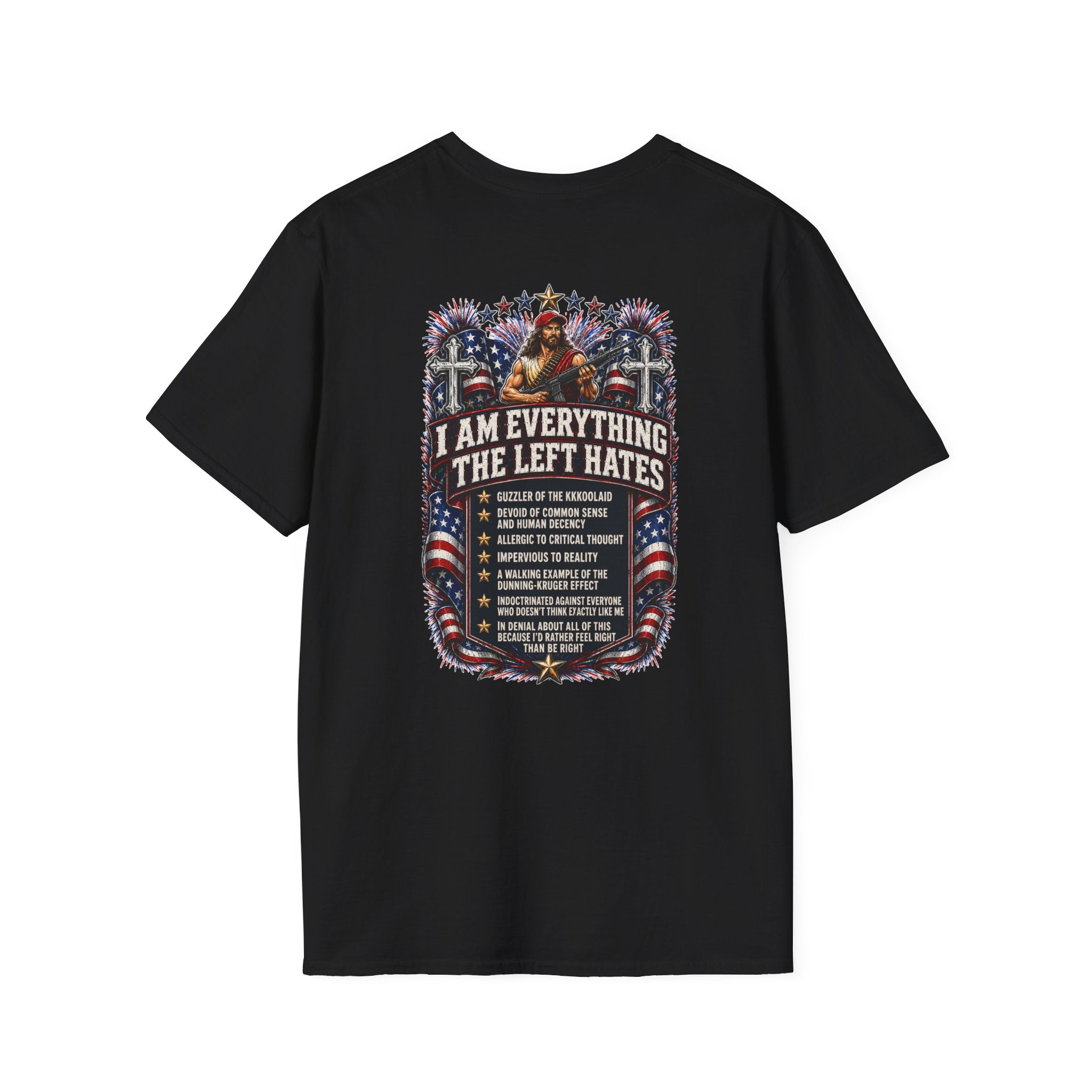 Star Spangled Awesome Graphic Tee ("Proud to Be Delusional Bootlicking Nazi Trash")