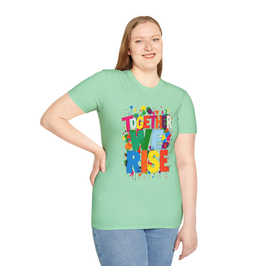 Juntos nos levantamos Camiseta unisex de estilo suave