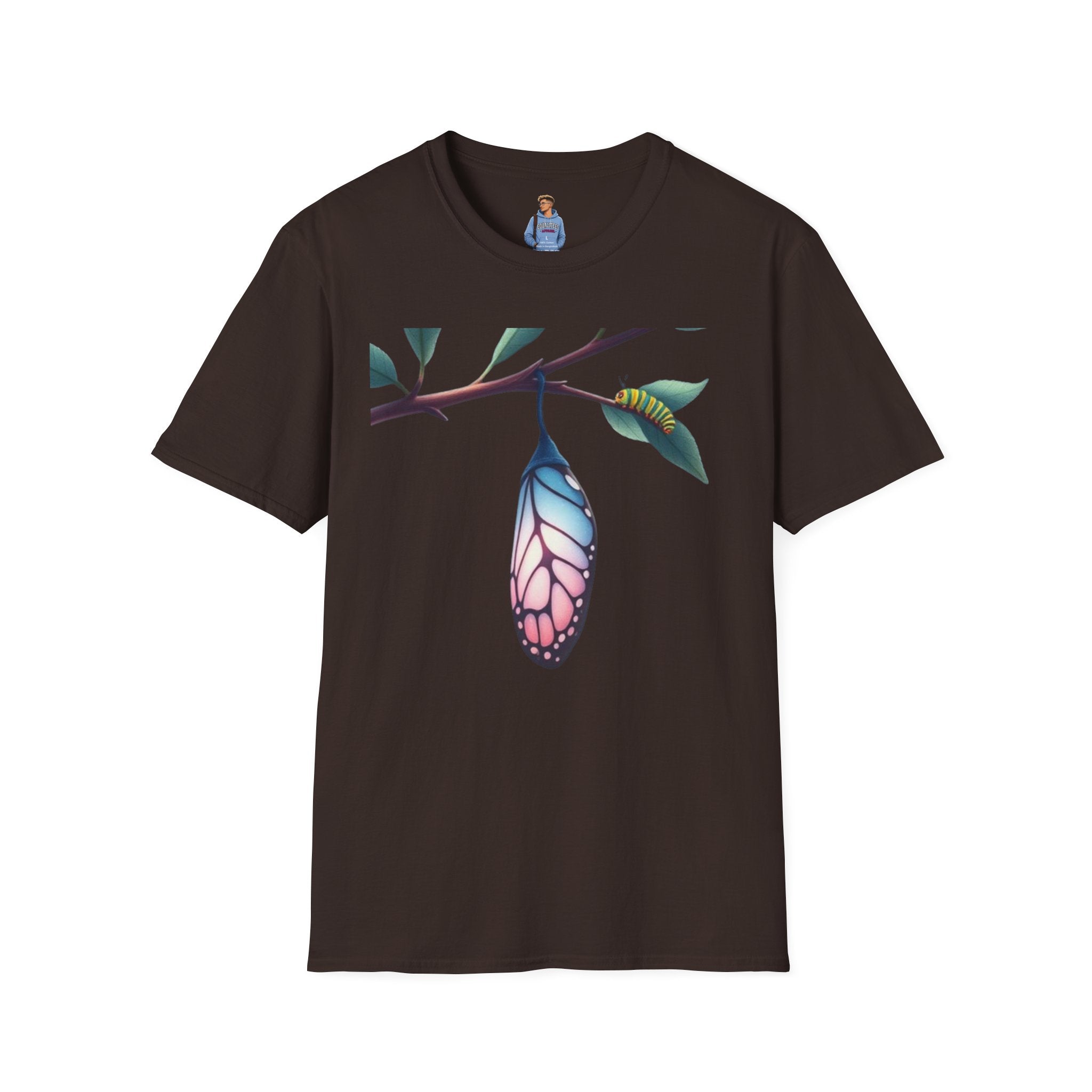 Trans Caterpillar to Butterfly Graphic T-Shirt
