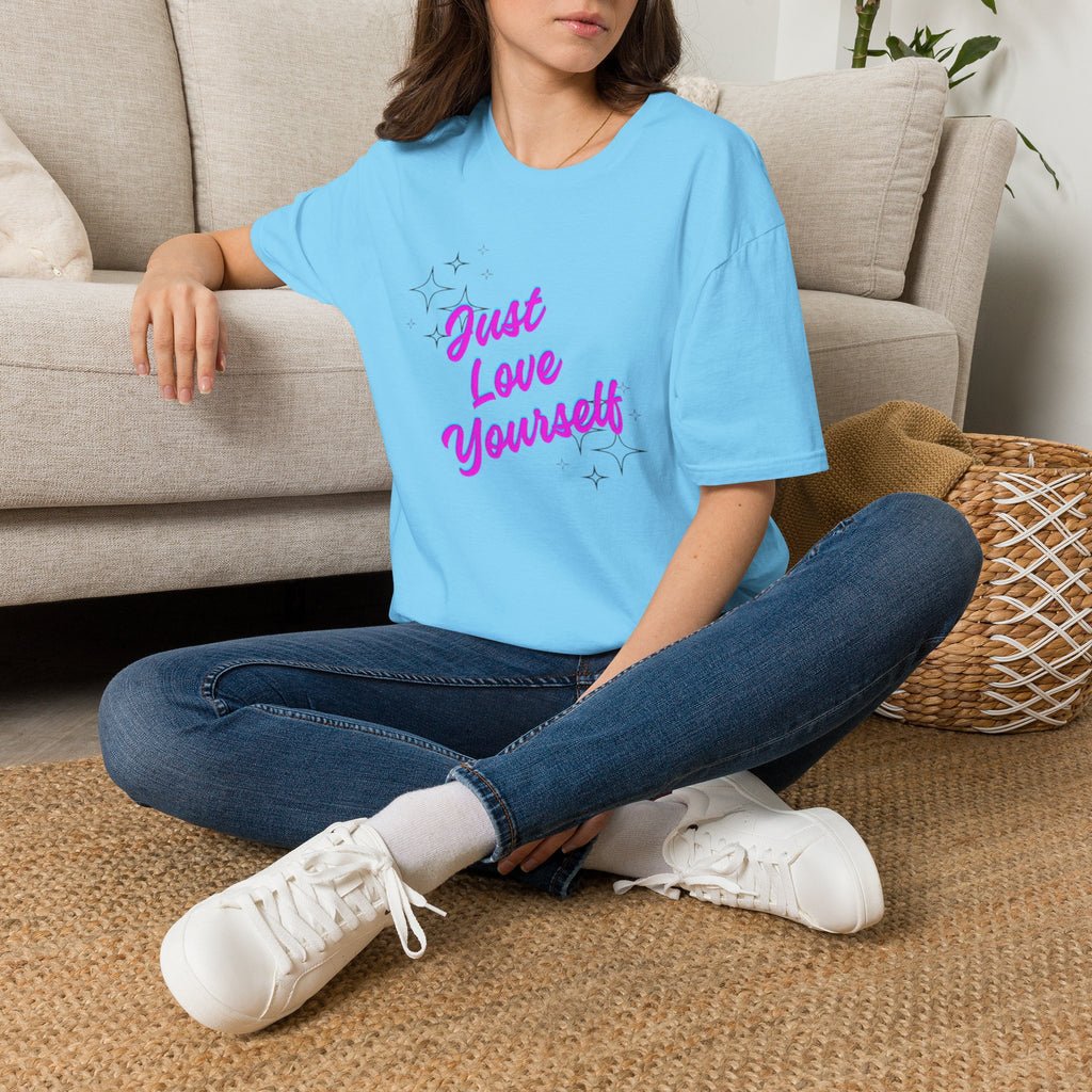 Camiseta unisex de estilo suave "Just Love Yourself": camiseta motivacional para el amor propio