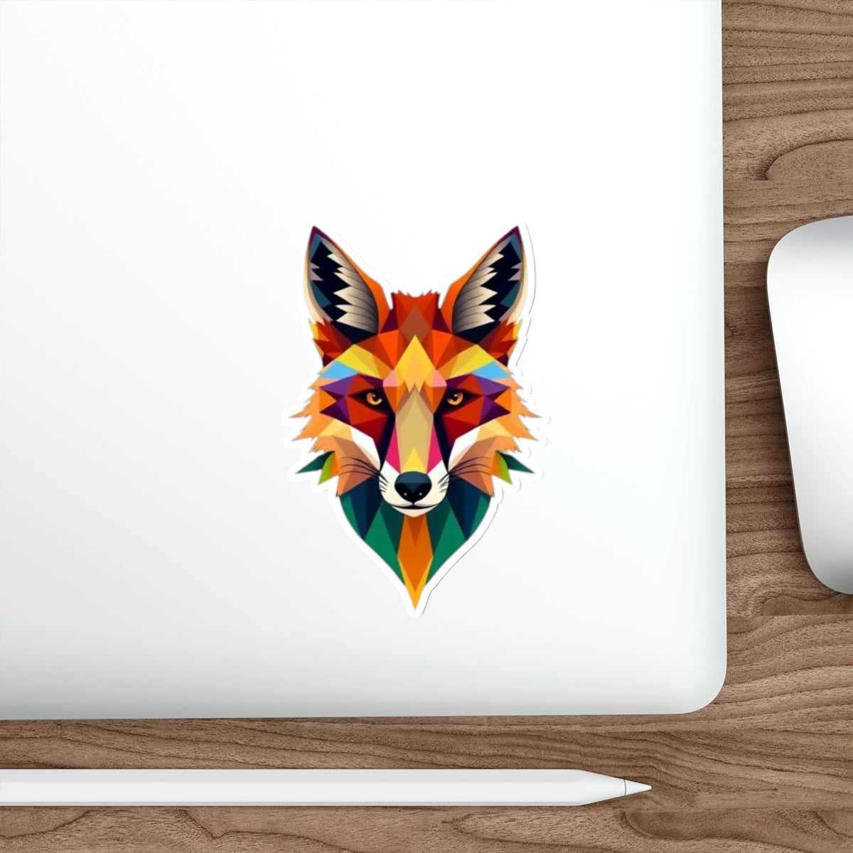 Fractal Fox Die-Cut Sticker - EqualiTees.Me
