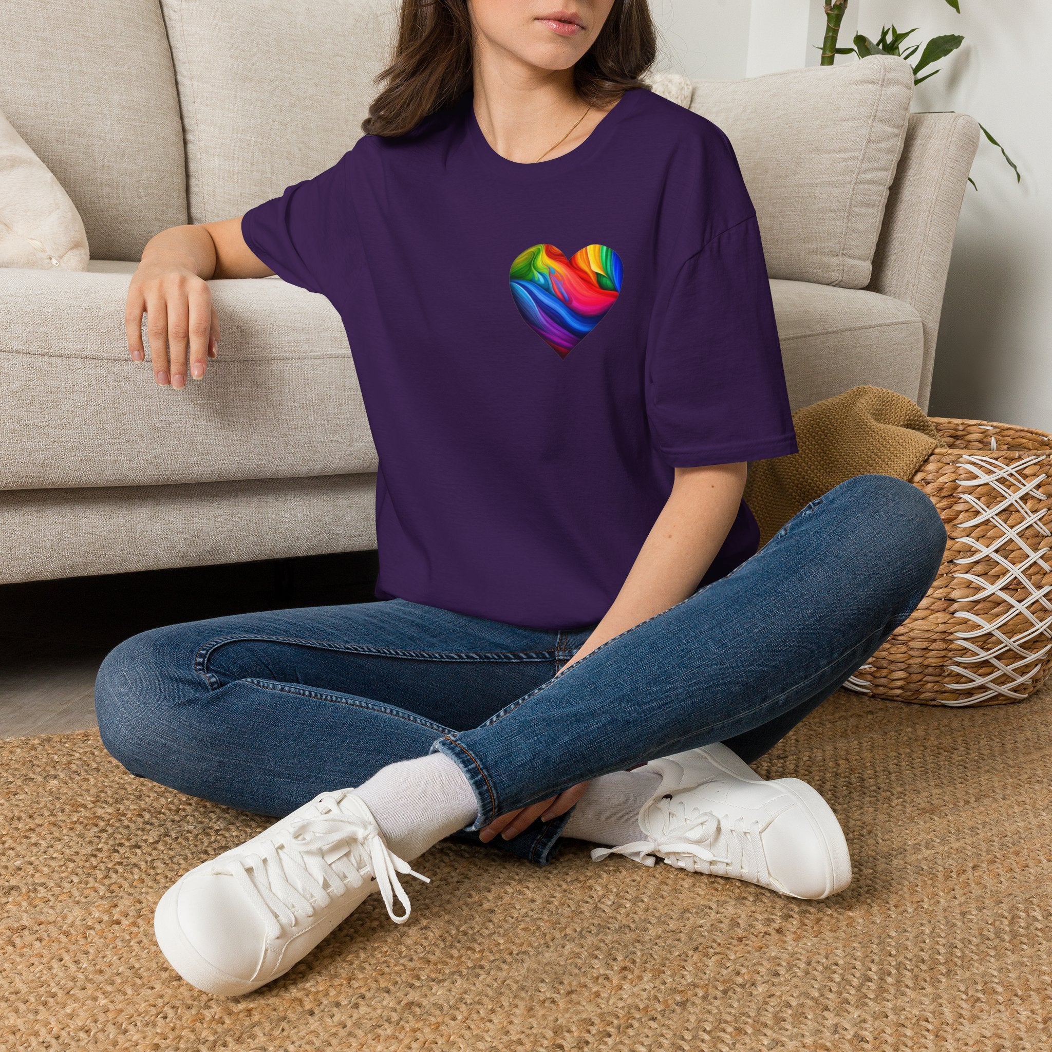 Camiseta unisex Softstyle - Diseño de corazón de orgullo con la frase 'La existencia es resistencia'
