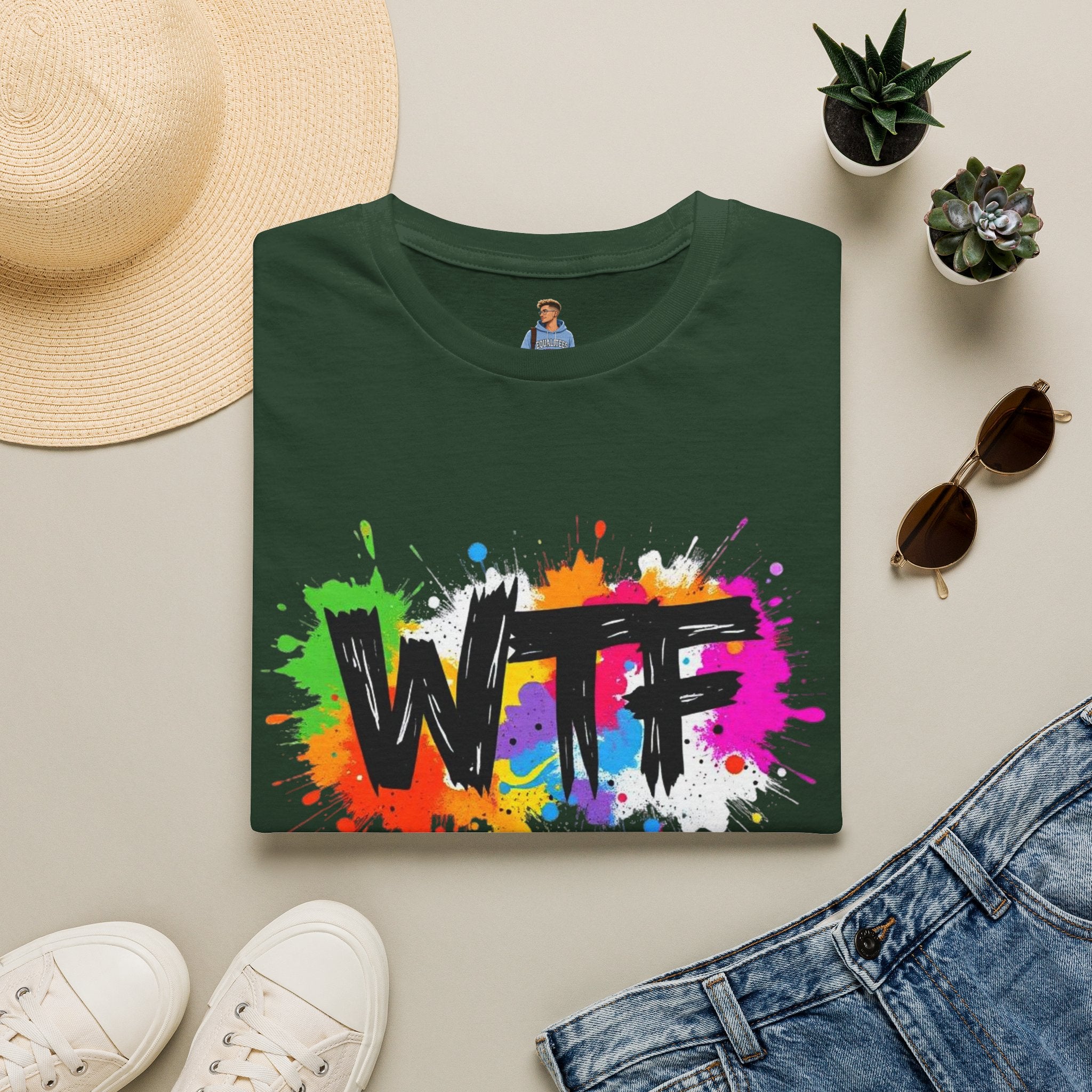 Bold Rainbow WTF Color Splash T-Shirt