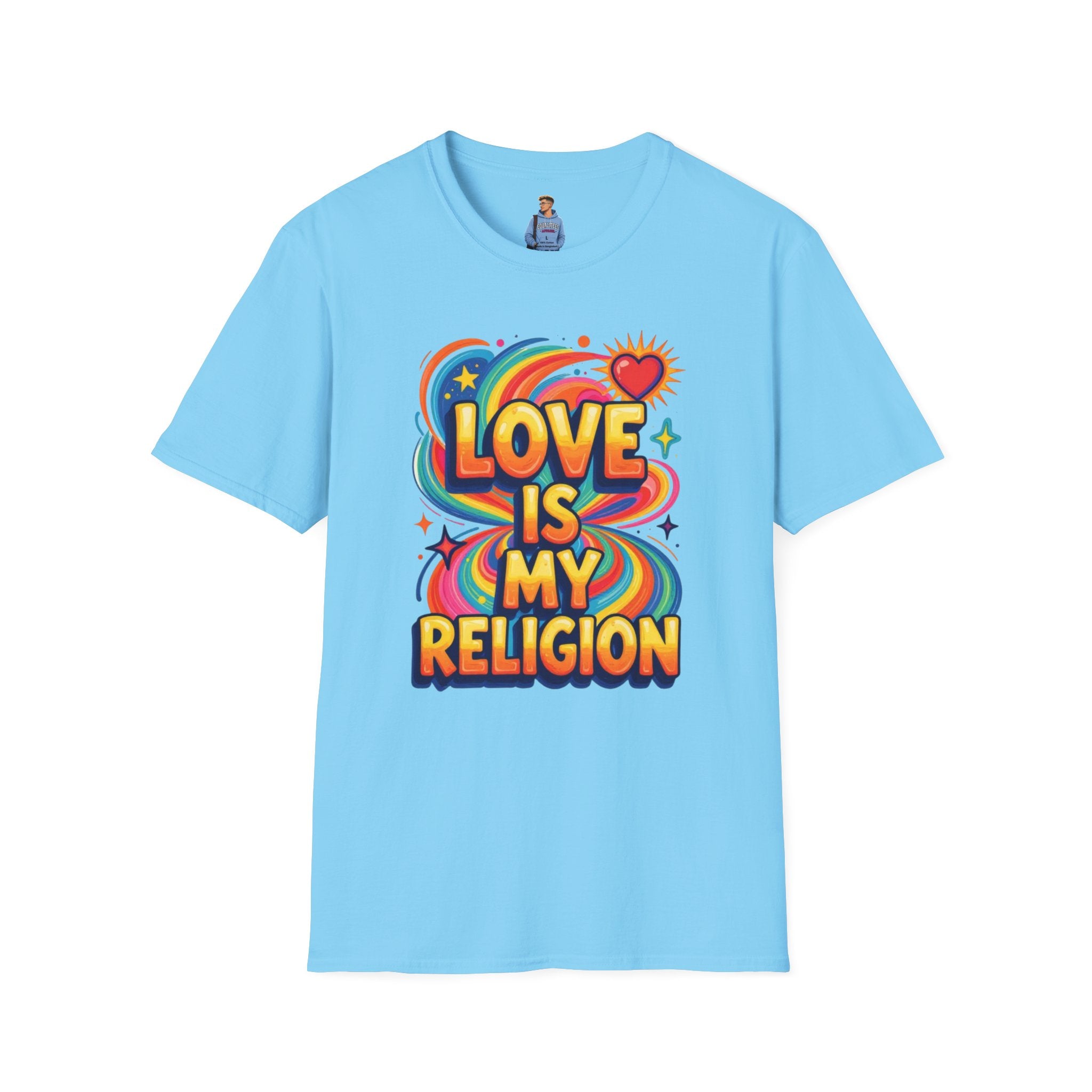 Love Is My Religion Retro Rainbow Graphic T-shirt